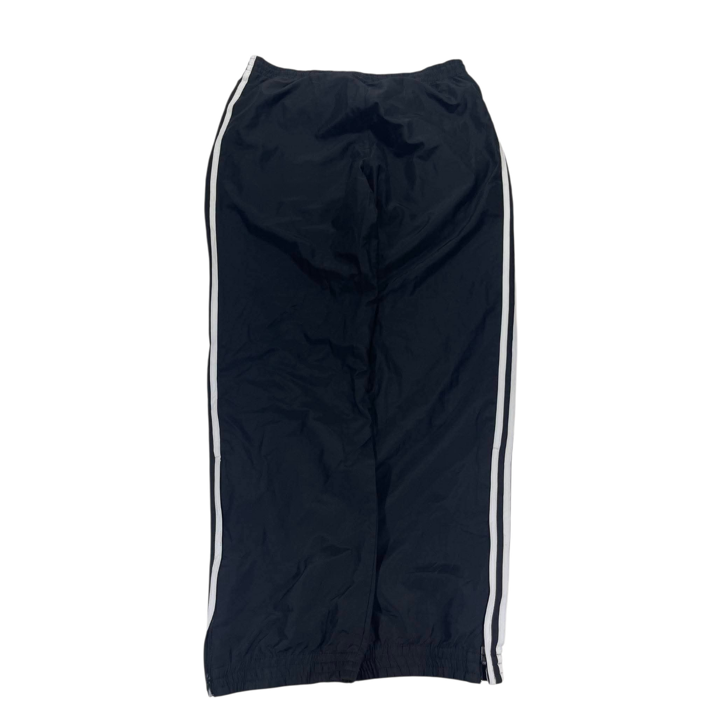 VINTAGE ADIDAS BLACK BAGGY TRACK PANTS (42-44)