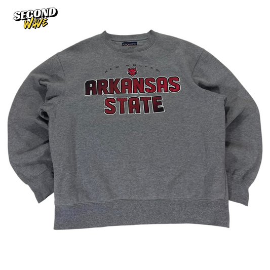 GREY ARKANSAS STATE UNIVERSITY CREWNECK SWEATSHIRT (Boxy M)