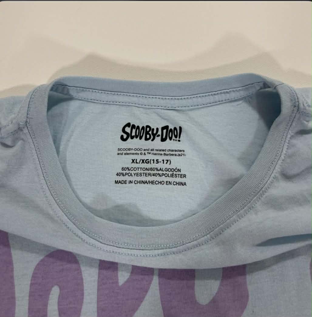 VINTAGE SCOOBY DOO BLUE COTTON T-SHIRT (L-XL)