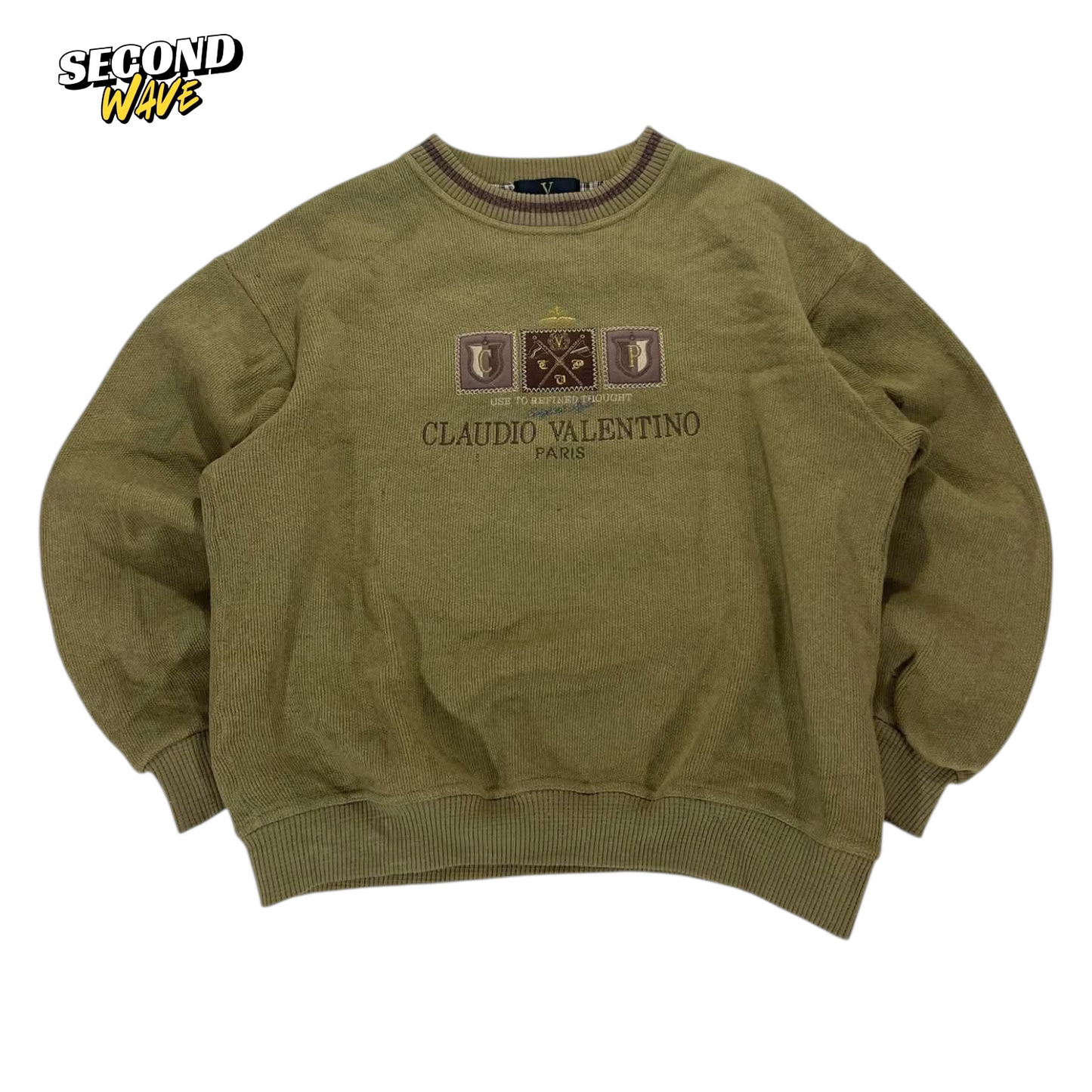 CLAUDIO VALENTINO GREEN CREWNECK (M)