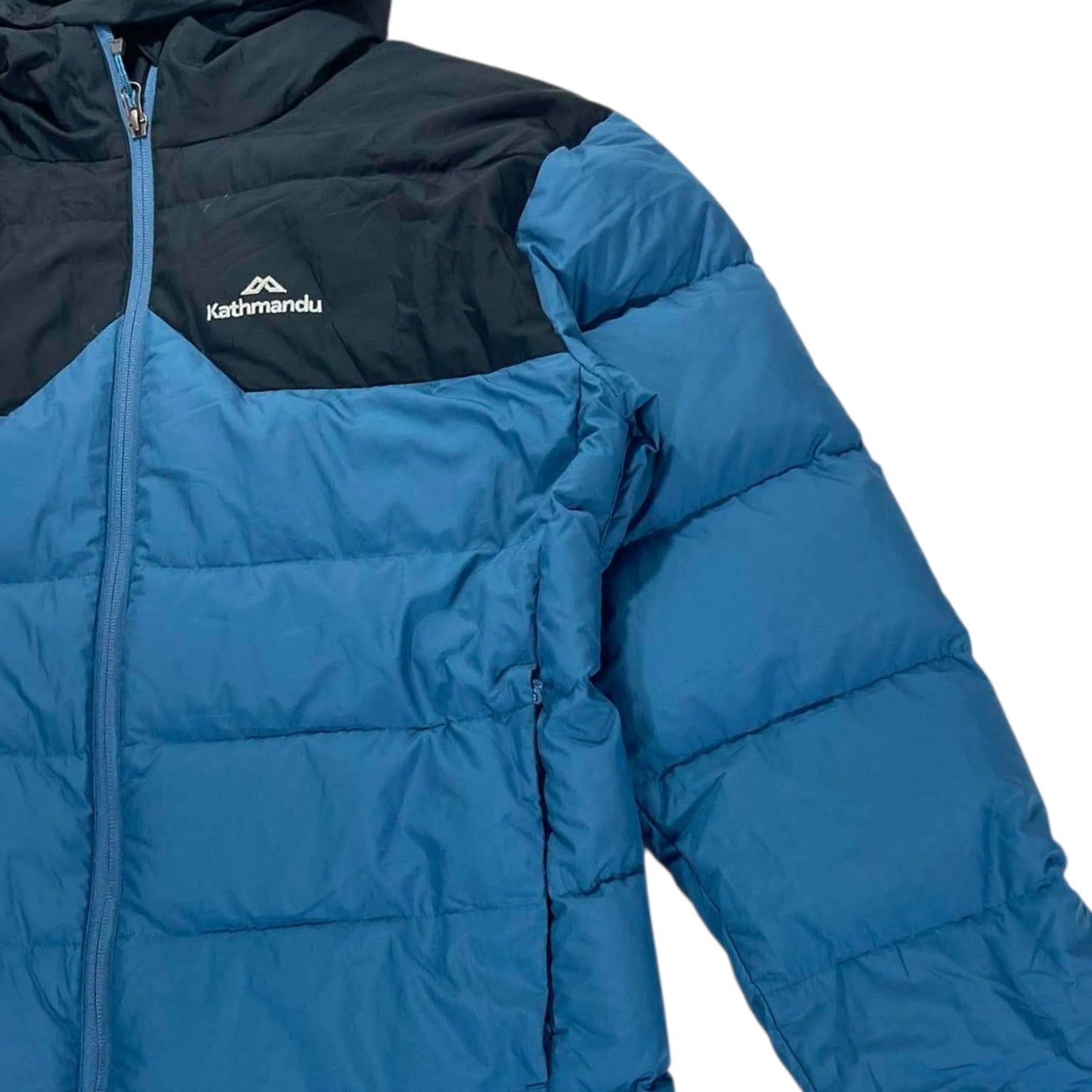 KATHMANDU BLUE PUFFER JACKET WITH HOOD (M)