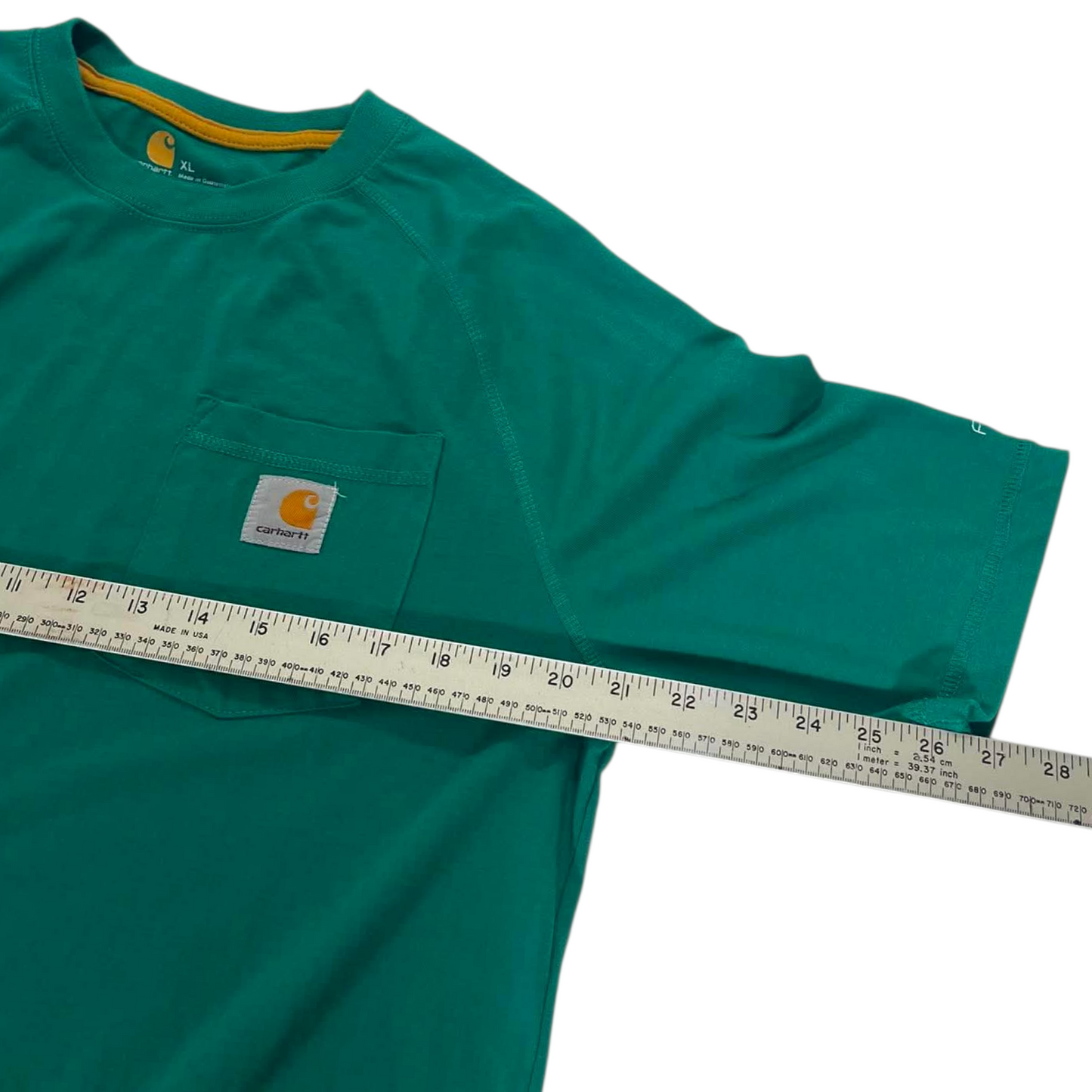 CARHARTT GREEN POCKET T-SHIRT (XL)