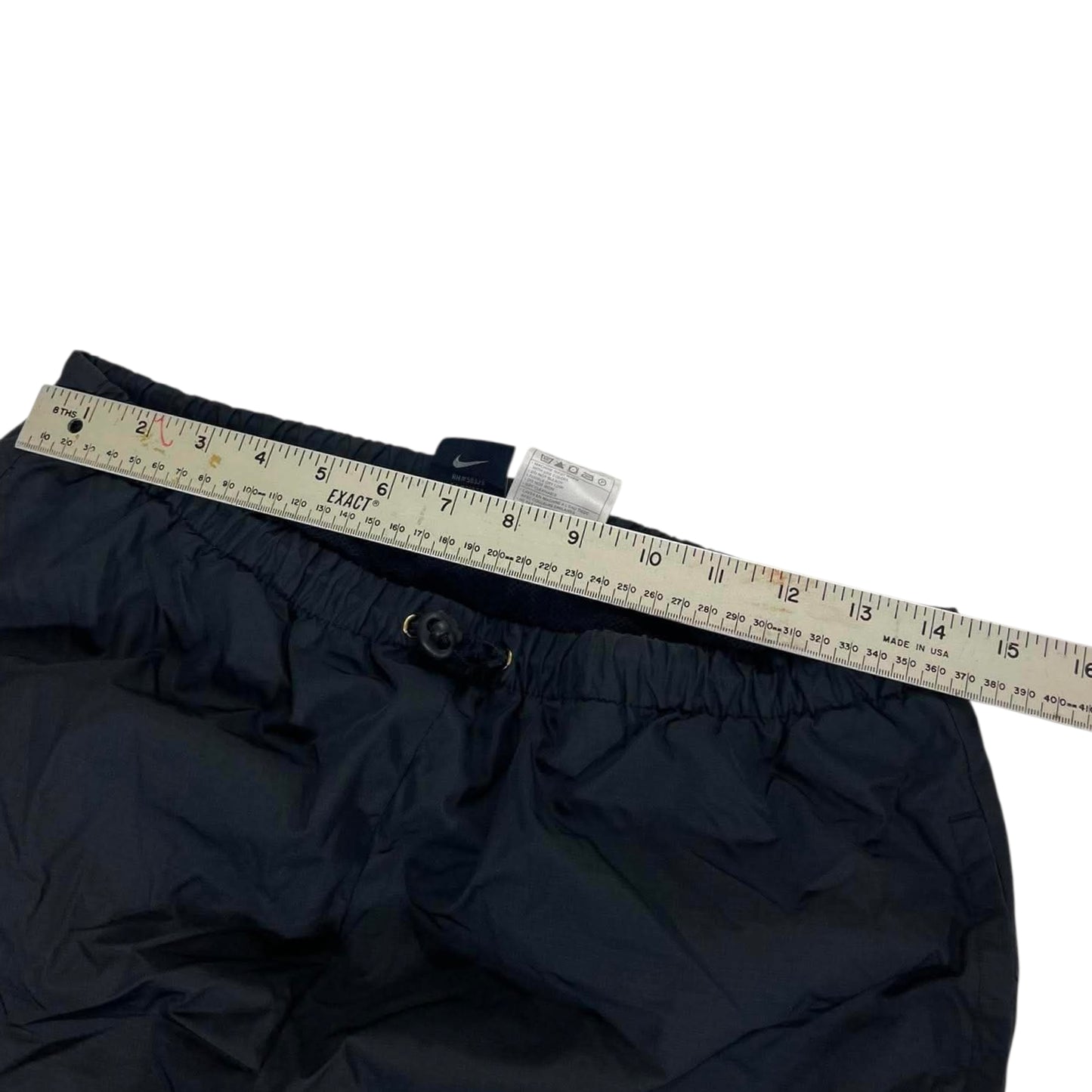 VINTAGE NIKE BLACK BAGGY WIDE LEG TRACK PANTS (M)