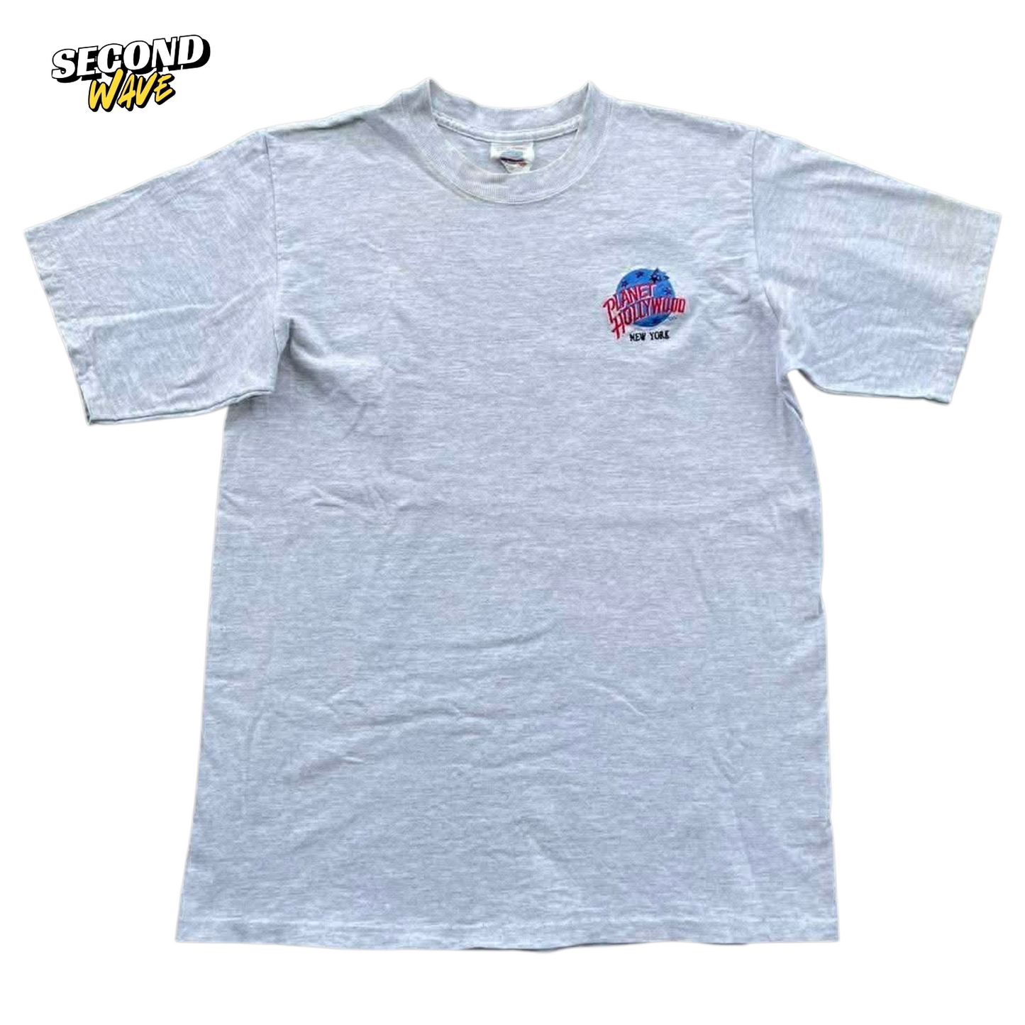VINTAGE PLANET HOLLYWOOD NEW YORK GREY T-SHIRT (L)
