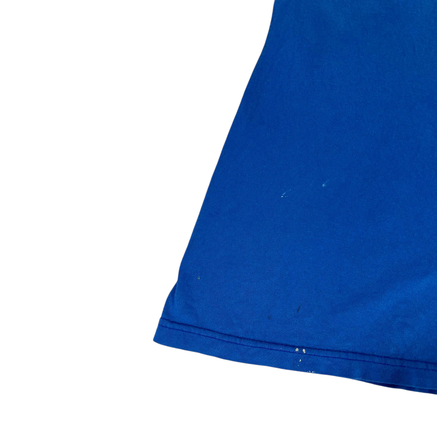 VINTAGE TRASHED PEPSI RACING BLUE COTTON T-SHIRT (L)