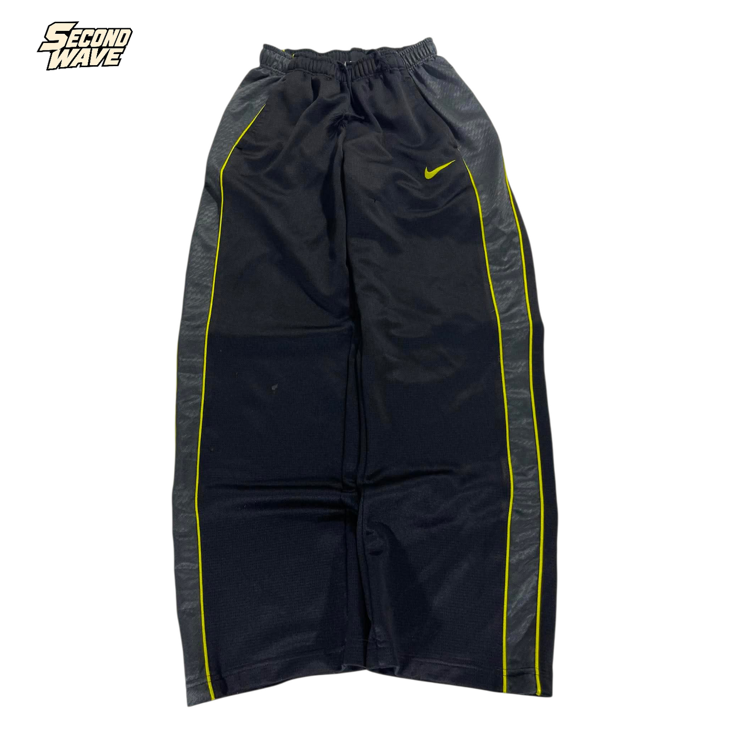 VINTAGE NIKE NEON HIT DRI-FIT BAGGY TRACK PANTS (S-M) '¹²