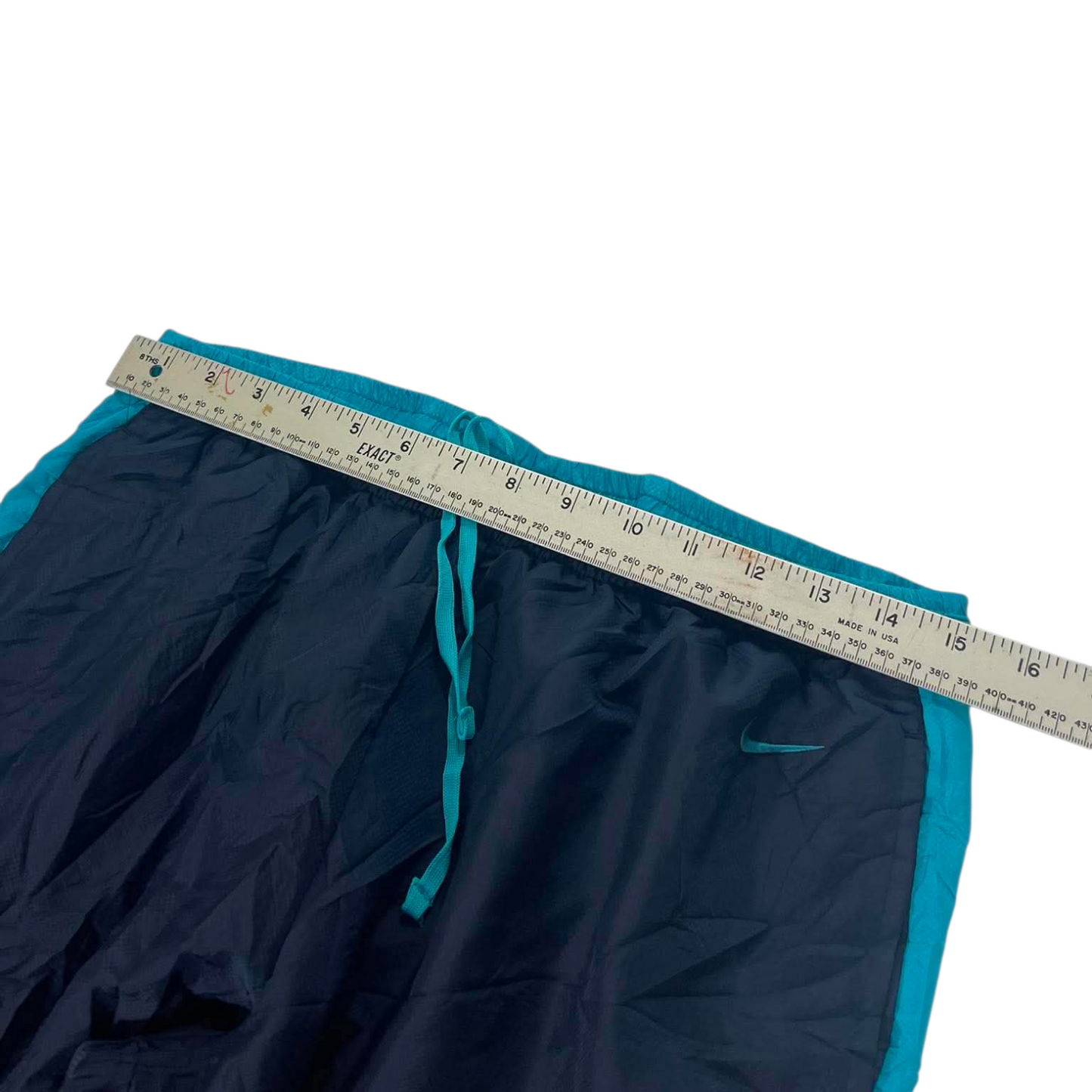 NIKE BLUE BAGGY TRACK PANTS (BEST FIT L)³
