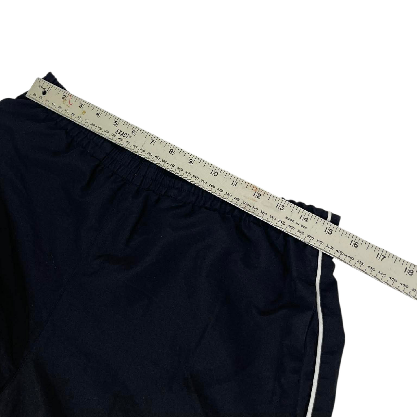 VINTAGE REEBOK BLACK TRACKPANTS WITH WHITE STRIPE (S-M)