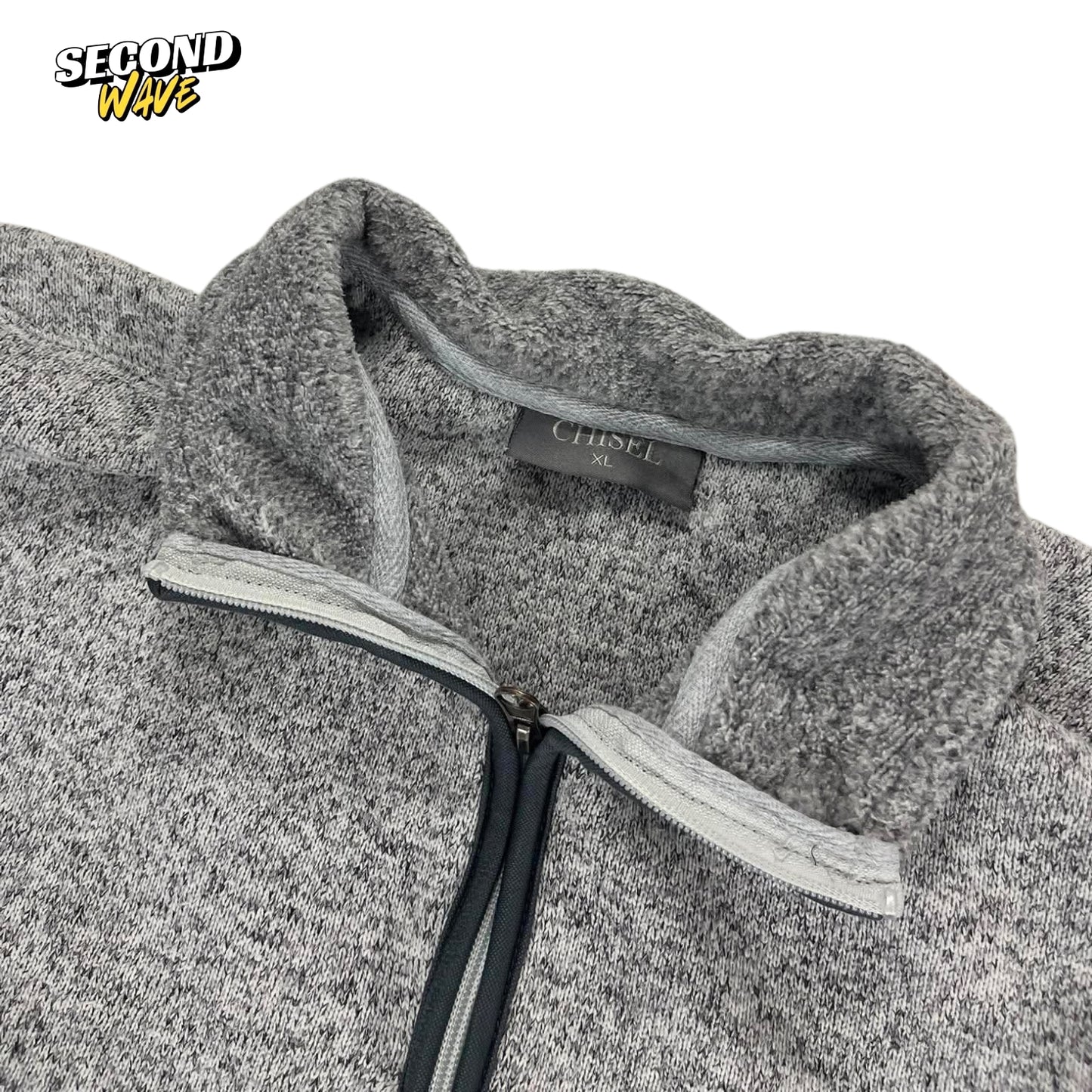 VINTAGE CHISEL GREY QUARTER ZIP FLEECE (XL)