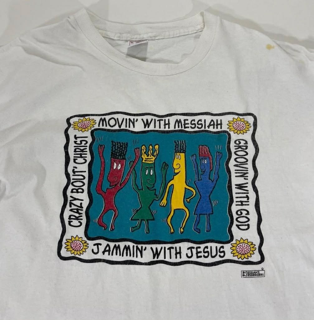 90S SINGLE STITCHED JESUS GRAPHIC WHITE T-SHIRT (L-XL)
