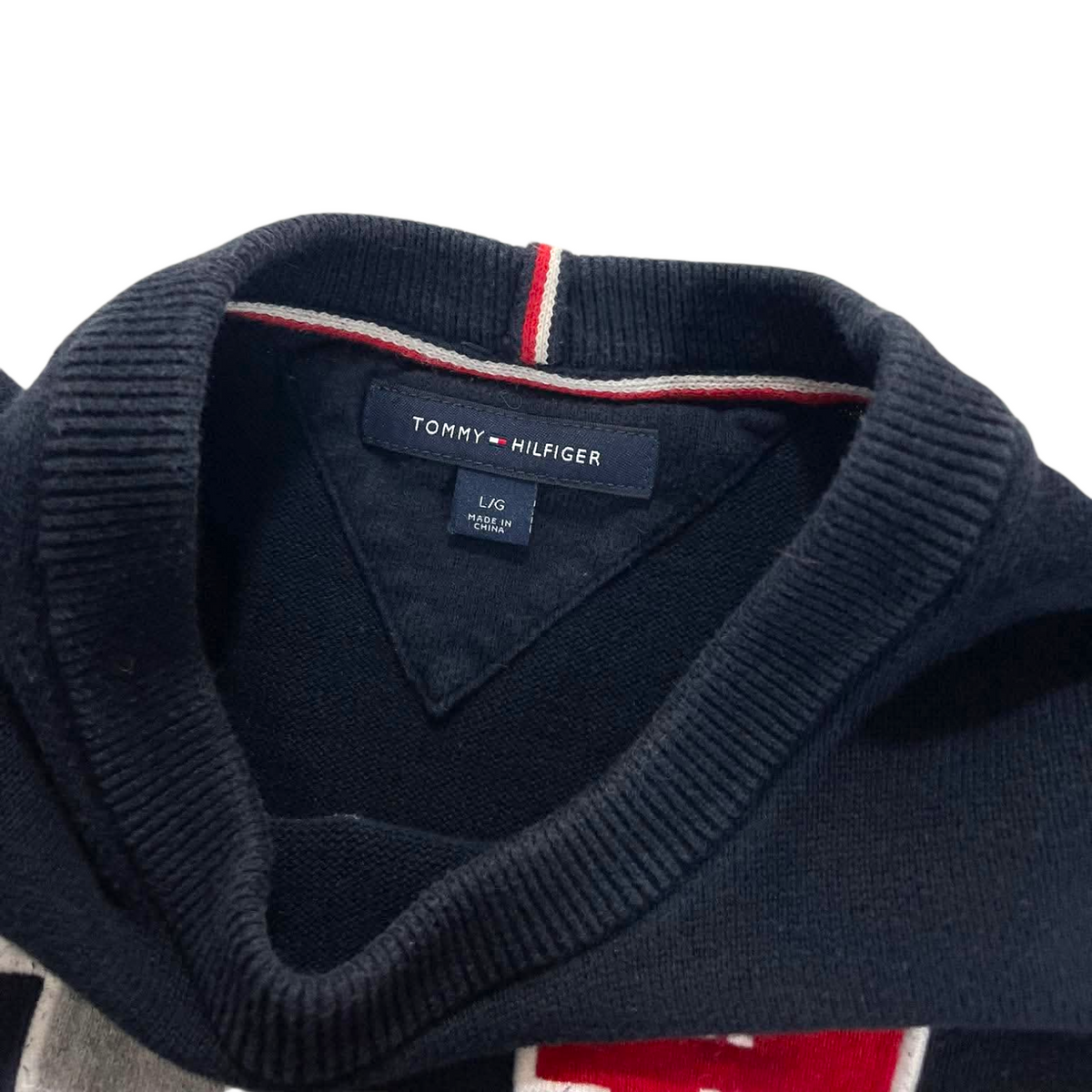 TOMMY HILFIGER NAVY BLUE SWEATER (L)