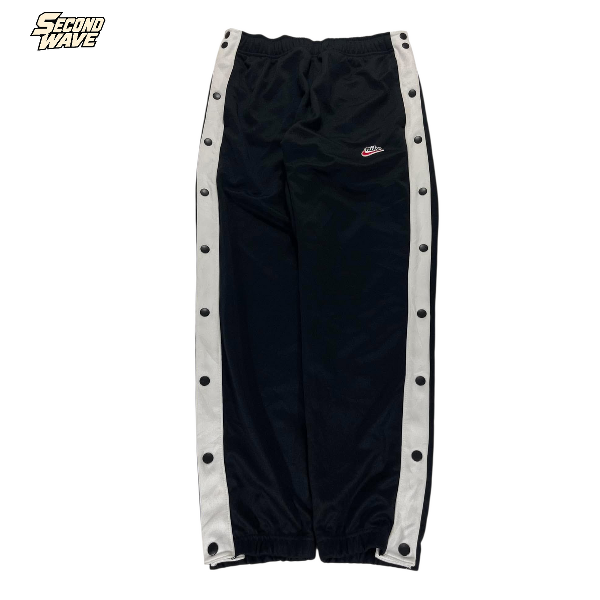 NIKE BLACK BUTTON TRACK PANTS¹⁵ (BEST FIT L)