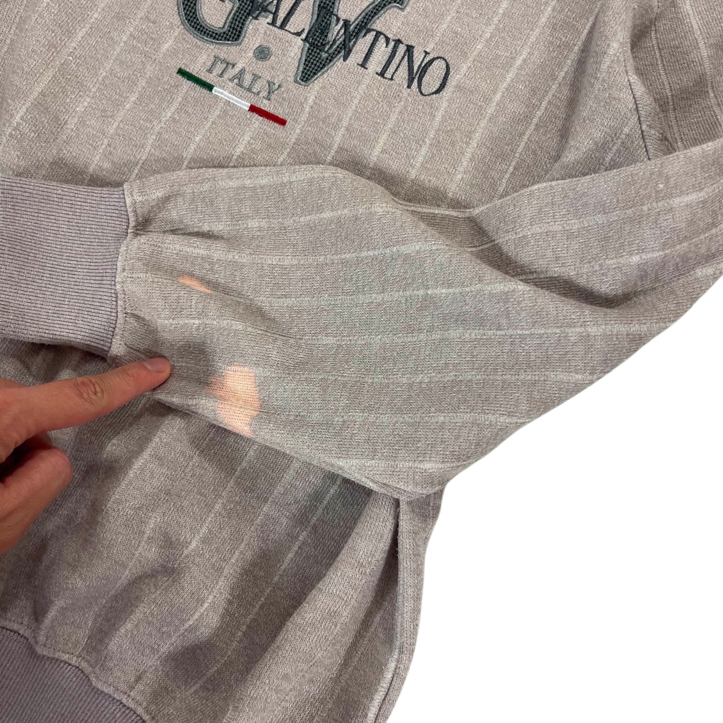 GIANNI VALENTINO PINSTRIPE CREWNECK (M)