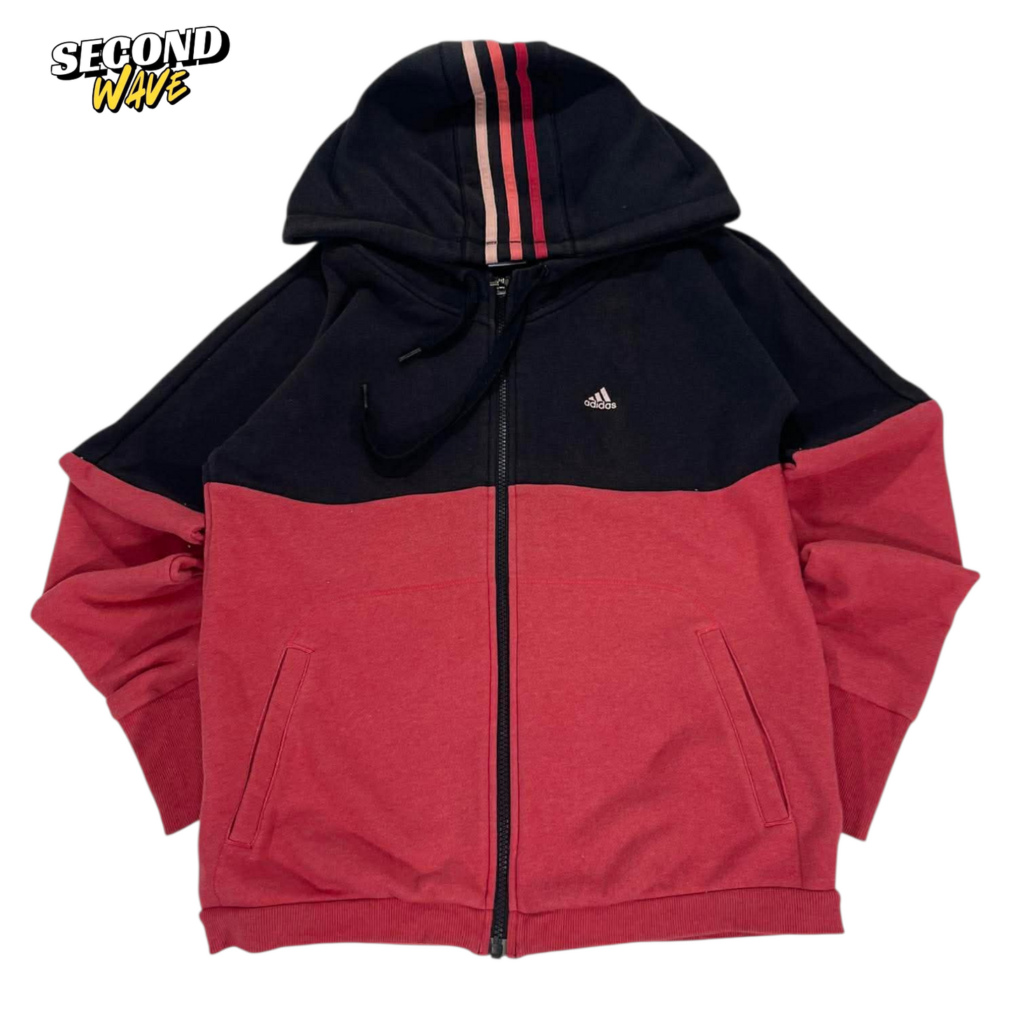 ADIDAS TWO TONED ZIP UP HOODIE (M)