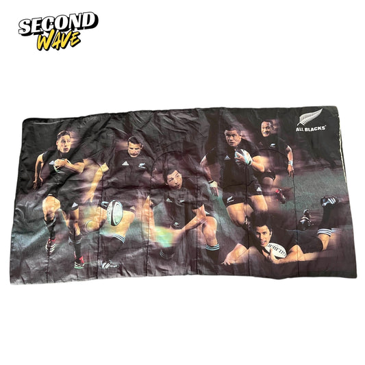 VINTAGE ALL BLACKS RUGBY SLEEPING BLANKET TEAM