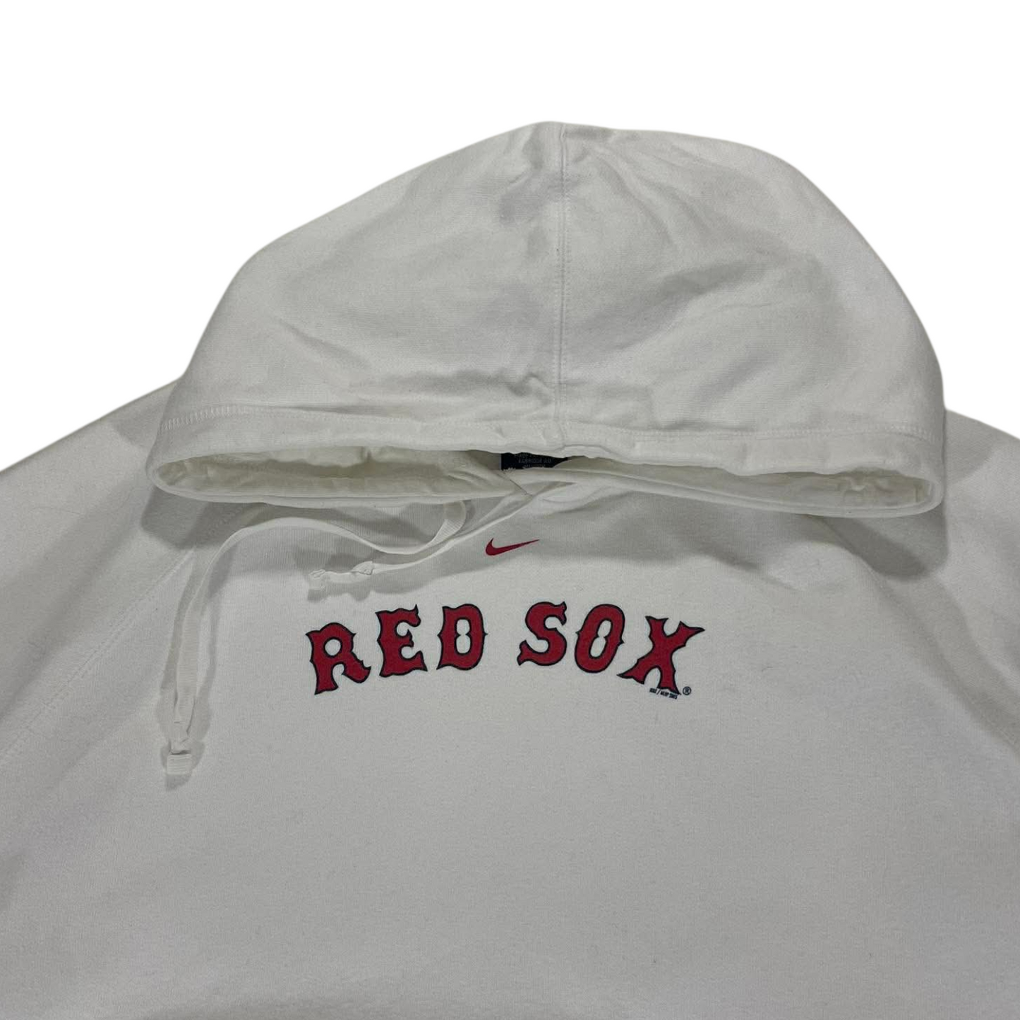 VINTAGE NIKE WHITE BOSTON RED SOX HOODIE (XL)