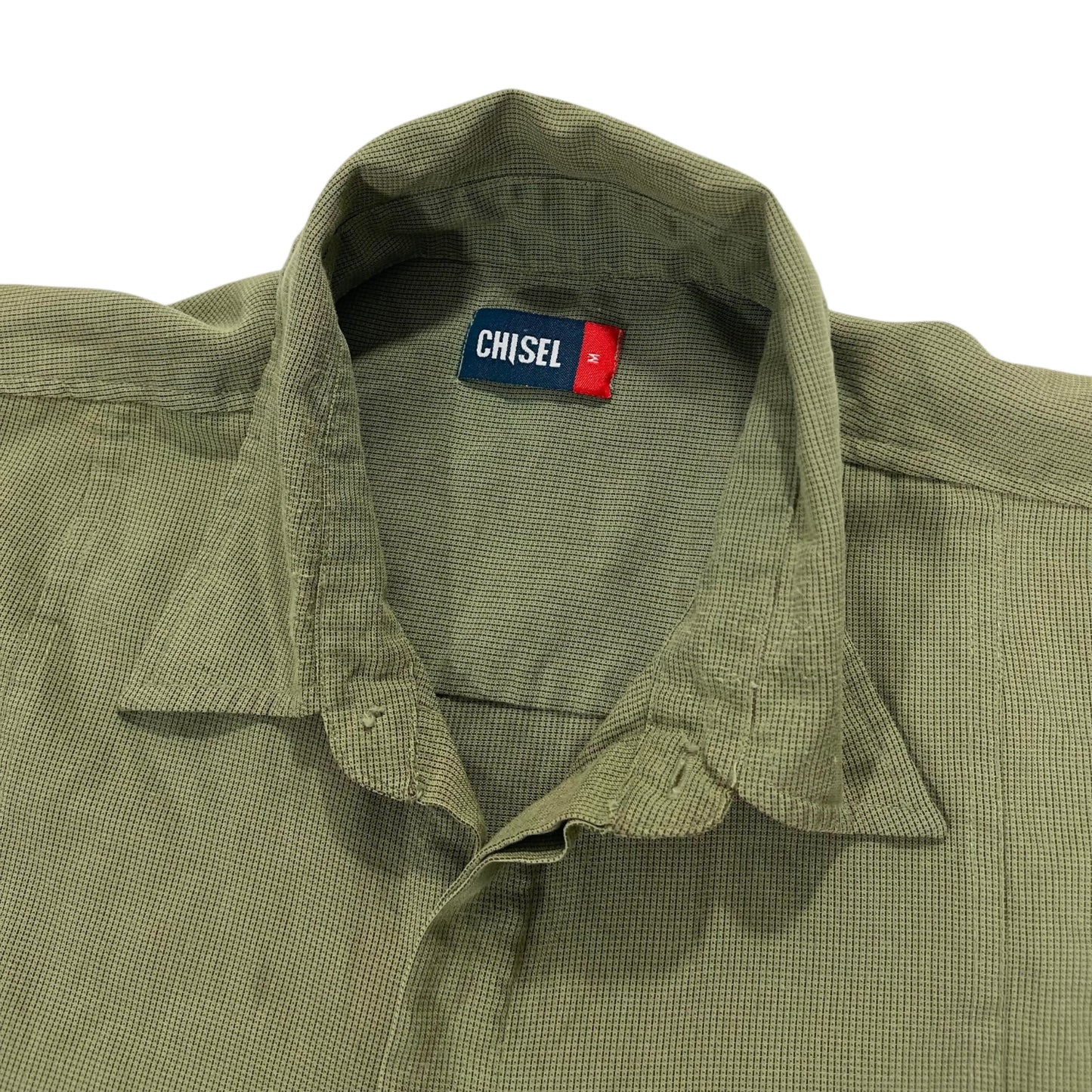 VINTAGE CHISEL OLIVE GREEN SHORT SLEEVE (M)