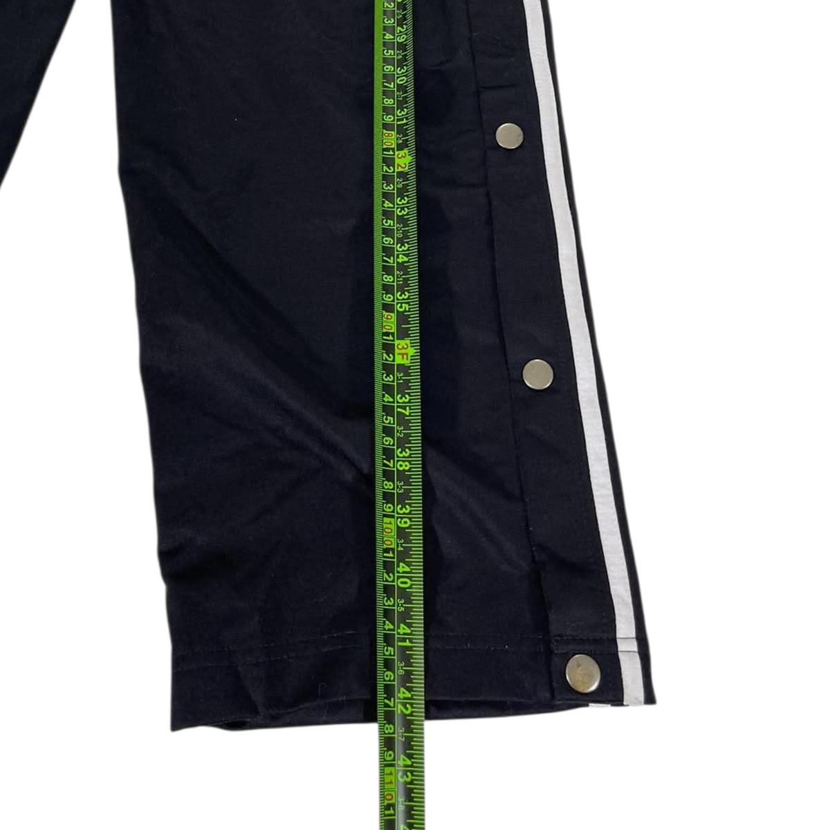 ADIDAS BLACK BUTTON TRACK PANTS⁴ (L)