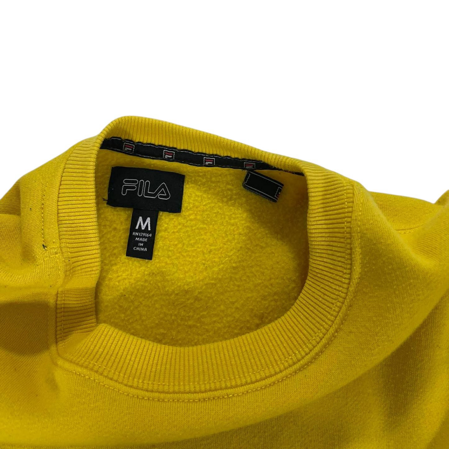 VINTAGE FILA YELLOW CREWNECK SWEATSHIRT (M)