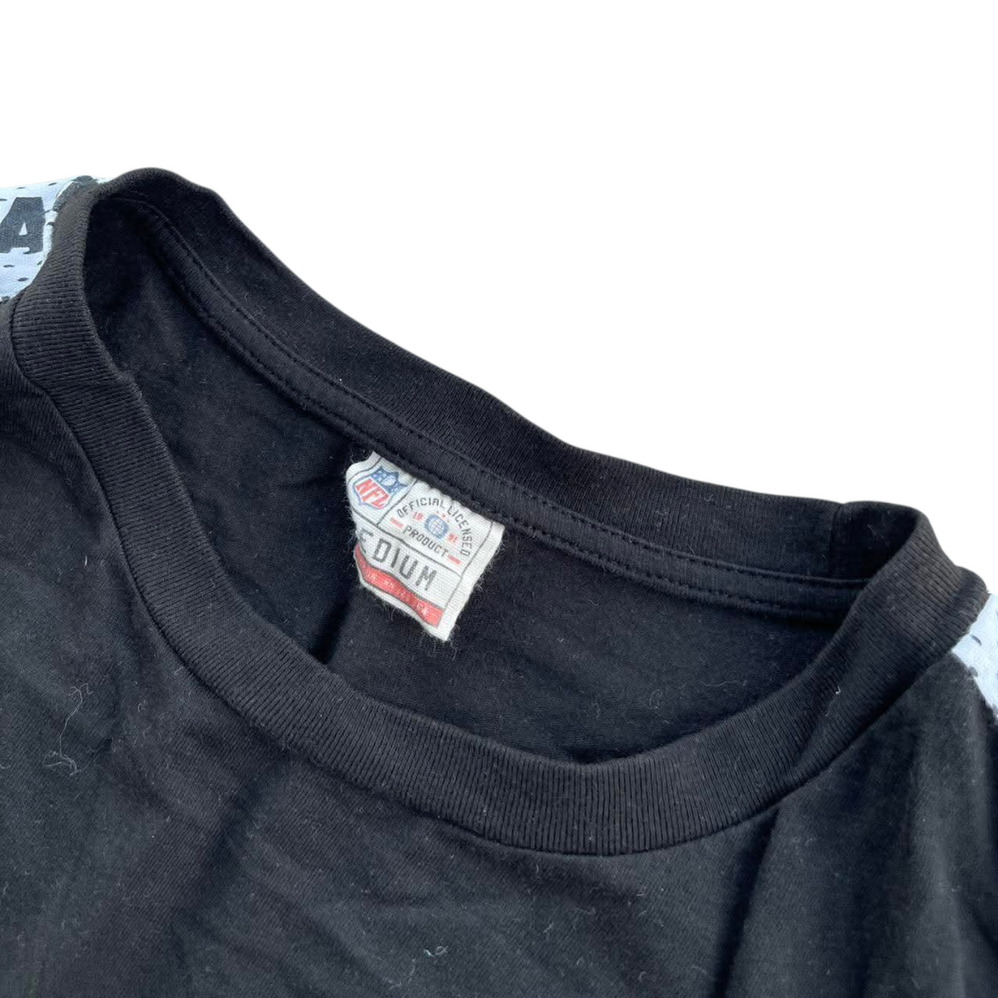 OAKLAND RAIDERS BLACK T-SHIRT WITH WHITE ACCENTS (M)