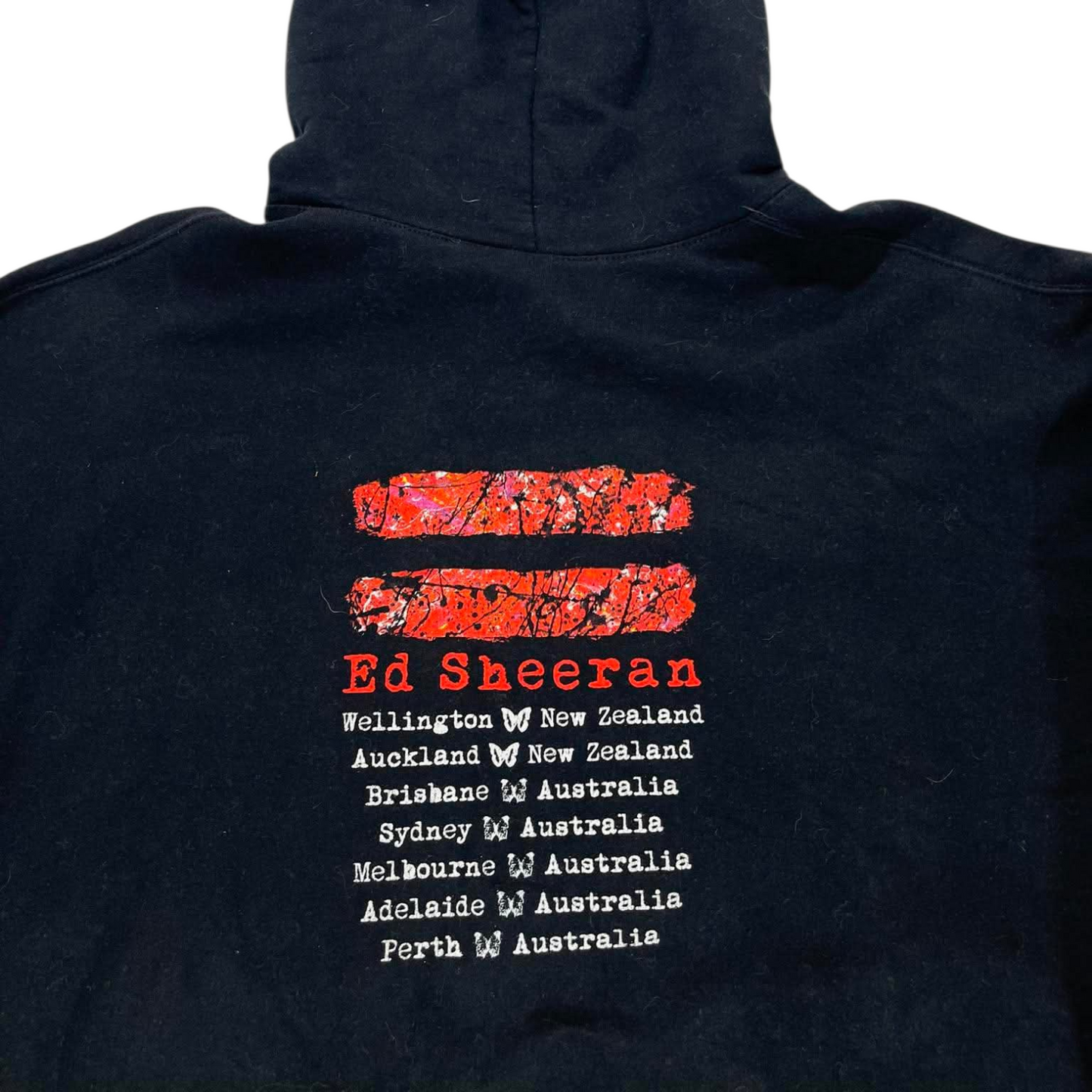 ED SHEERAN BLACK TOUR HOODIE (L-XL)