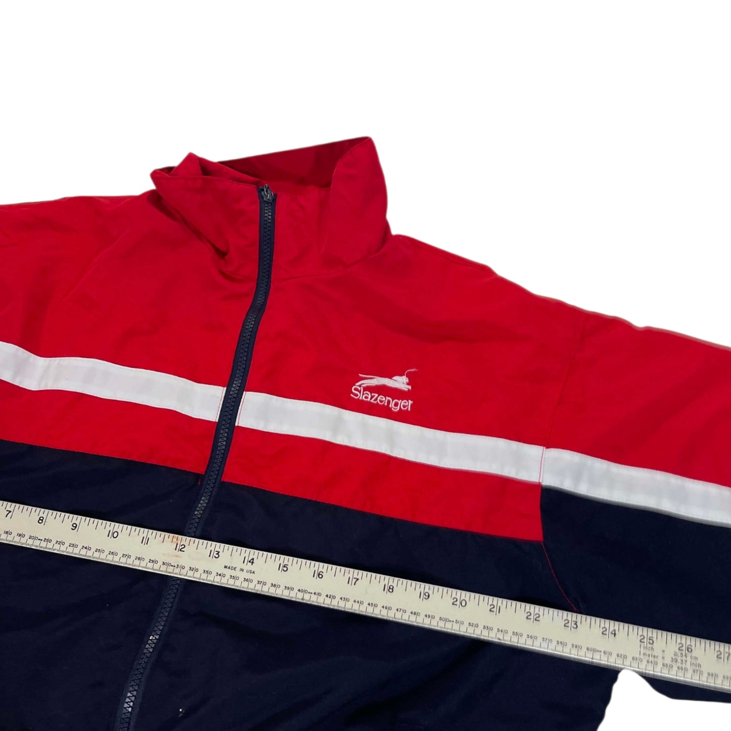 VINTAGE SLAZENGER RED & BLUE WINDBREAKER (M)