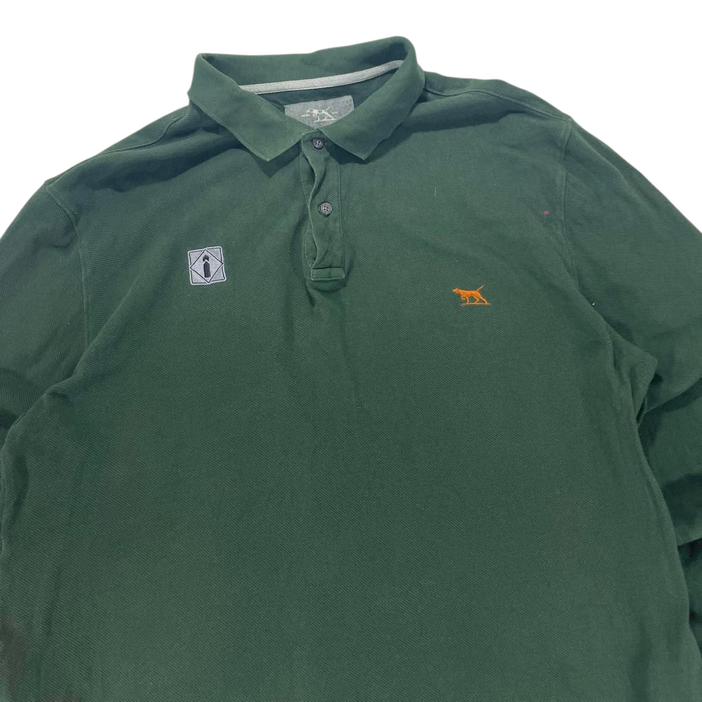 GUNN POLO GREEN LONG SLEEVE POLO SHIRT (L)