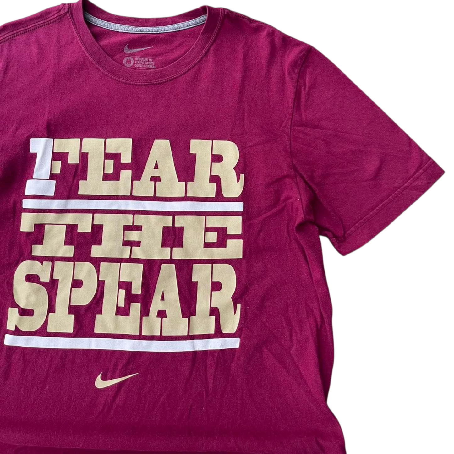 NIKE FLORIDA STATE UNIVERSITY BURGUNDY FEAR THE SPEART-SHIRT (M)