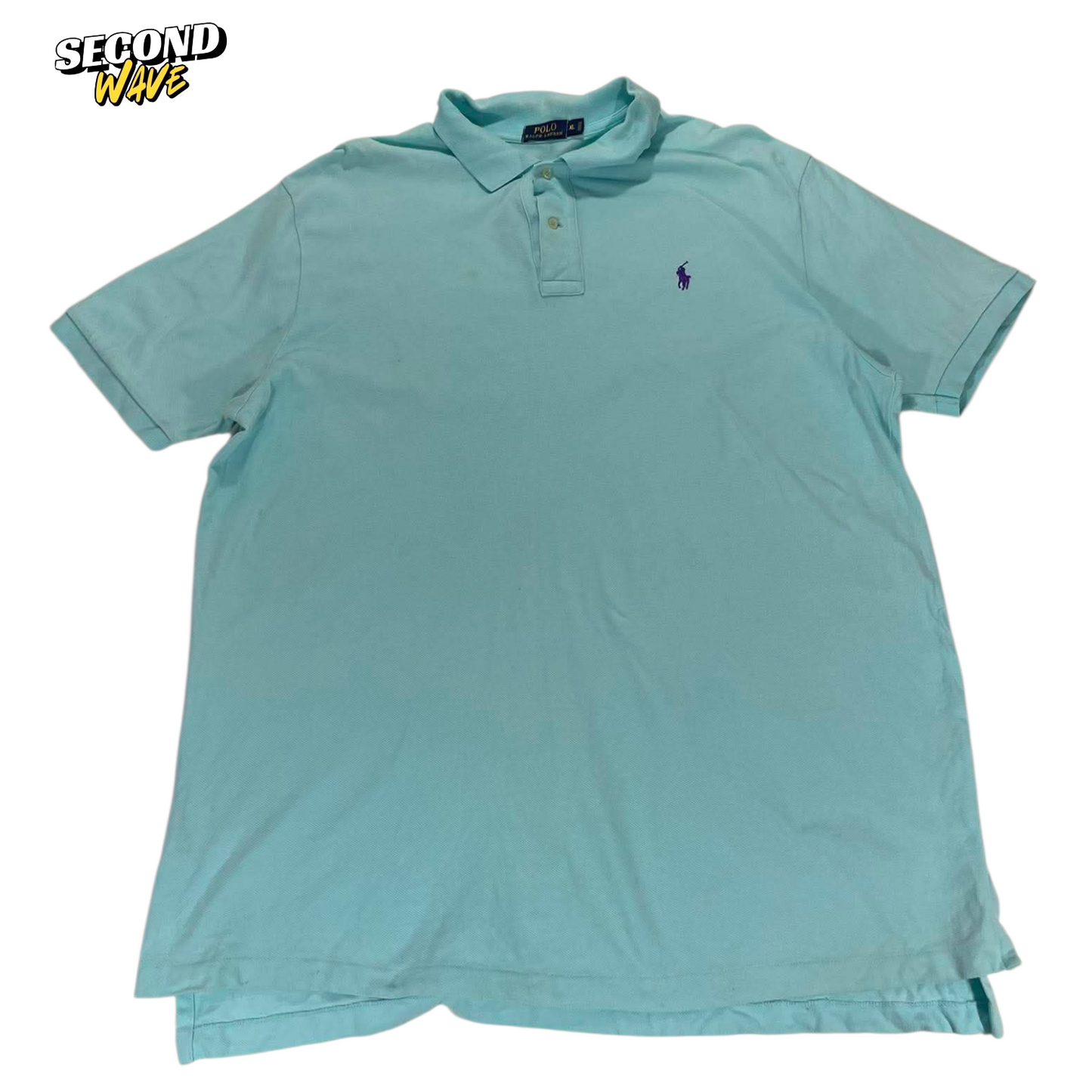 RALPH LAUREN BLUE POLO SHIRT (XL)
