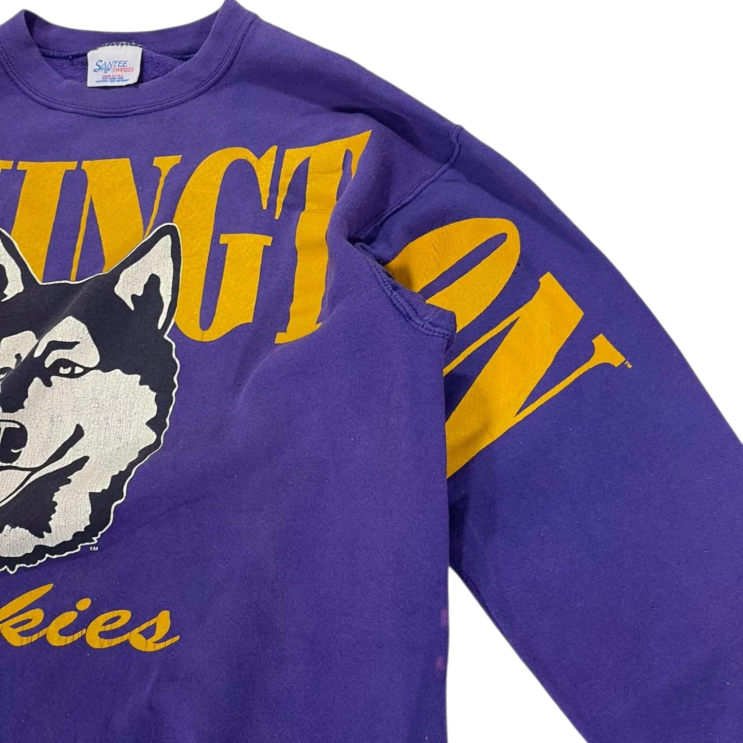 90S WASHINGTON HUSKIES PURPLE CREWNECK (M-L)