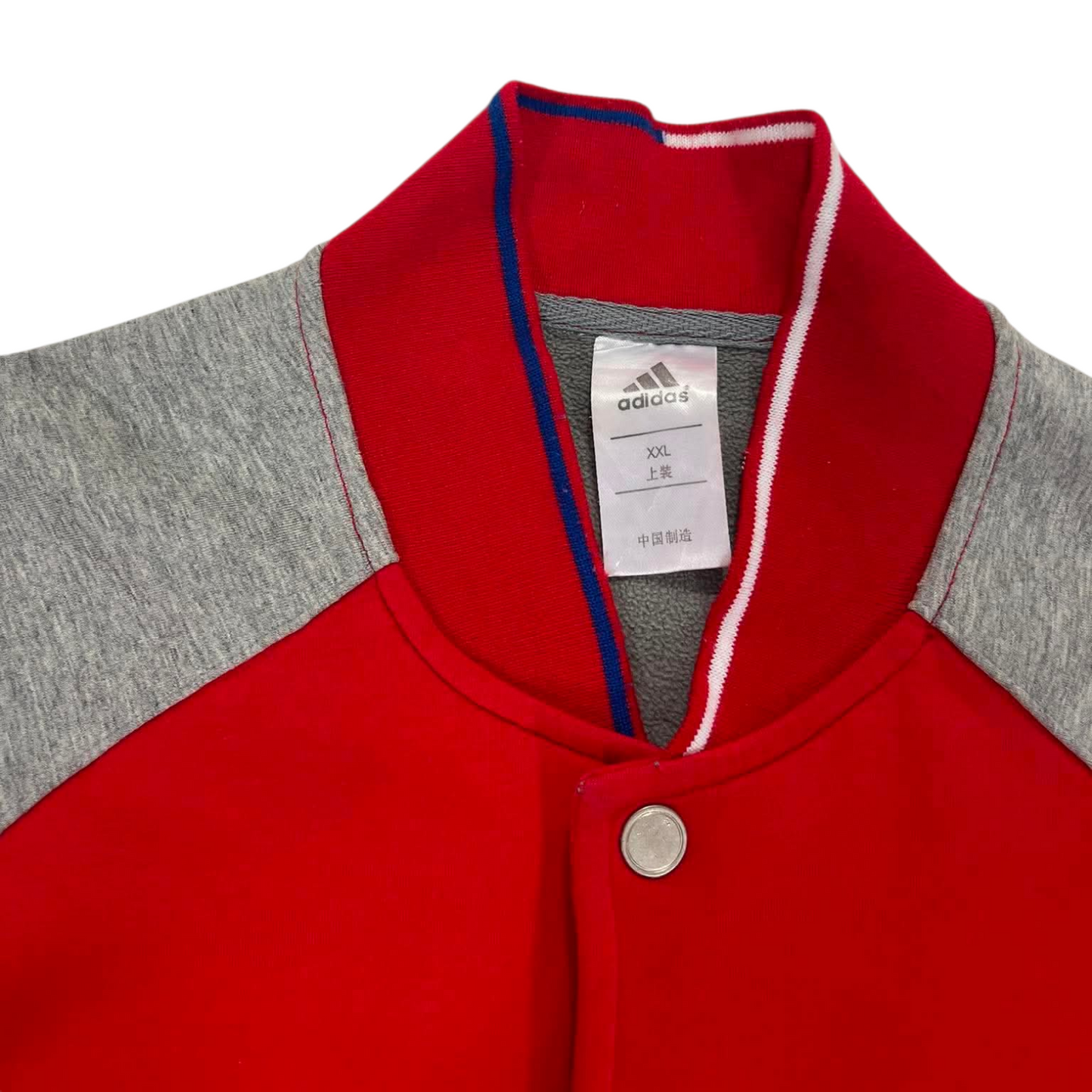VINTAGE ADIDAS RED VARSITY JACKET (L)