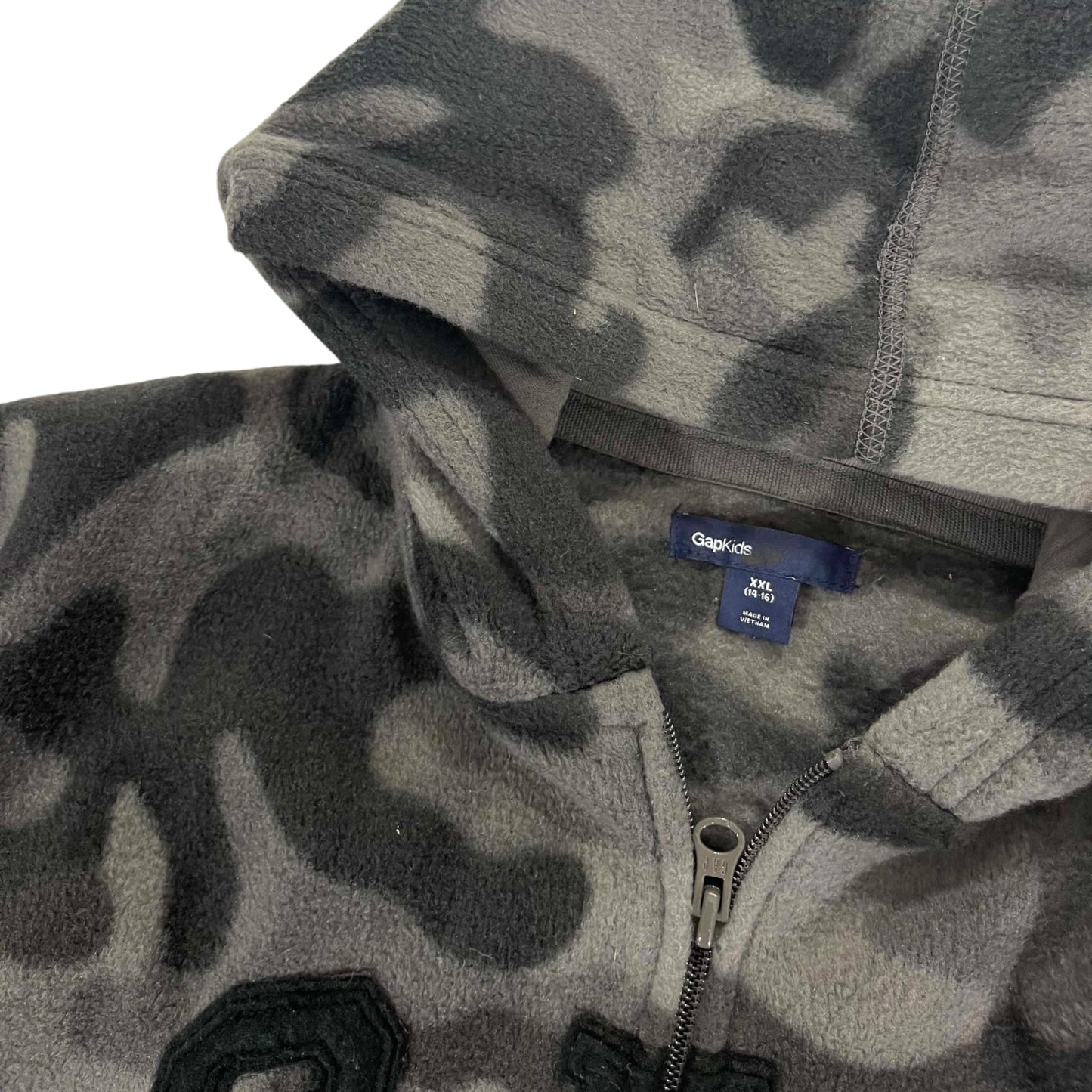 Y2K GAP KIDS CAMO ZIP UP HOODIE (KIDS / XXL)