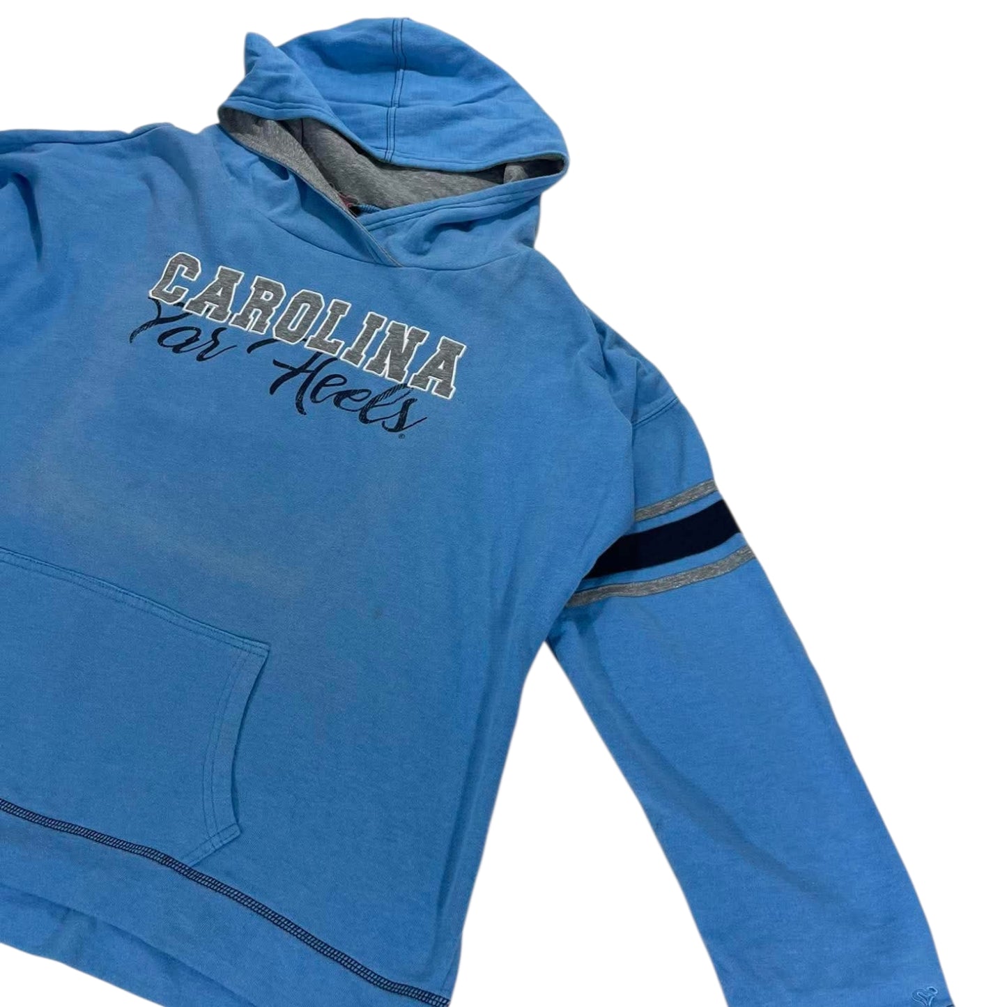 VINTAGE UNIVERSITY OF NORTH CAROLINA TAR HEELS BLUE HOODIE (L)