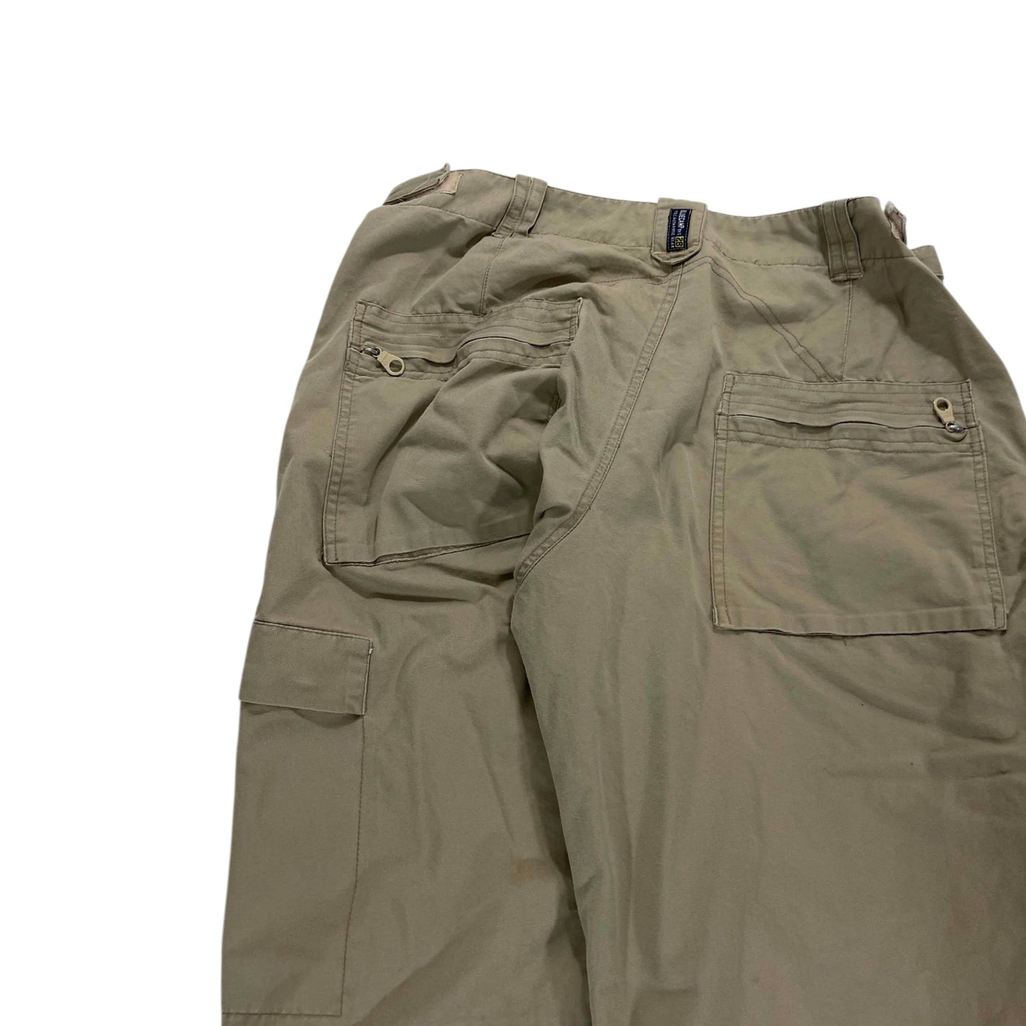 Y2K KHAKI BAGGY CARGO PANTS (32")