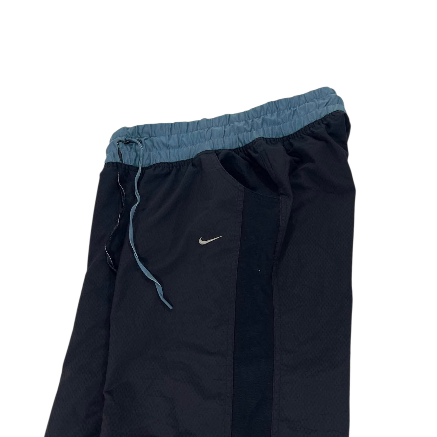 VINTAGE NIKE BLACK & BLUE TRACK PANTS ¹ (L-XL)