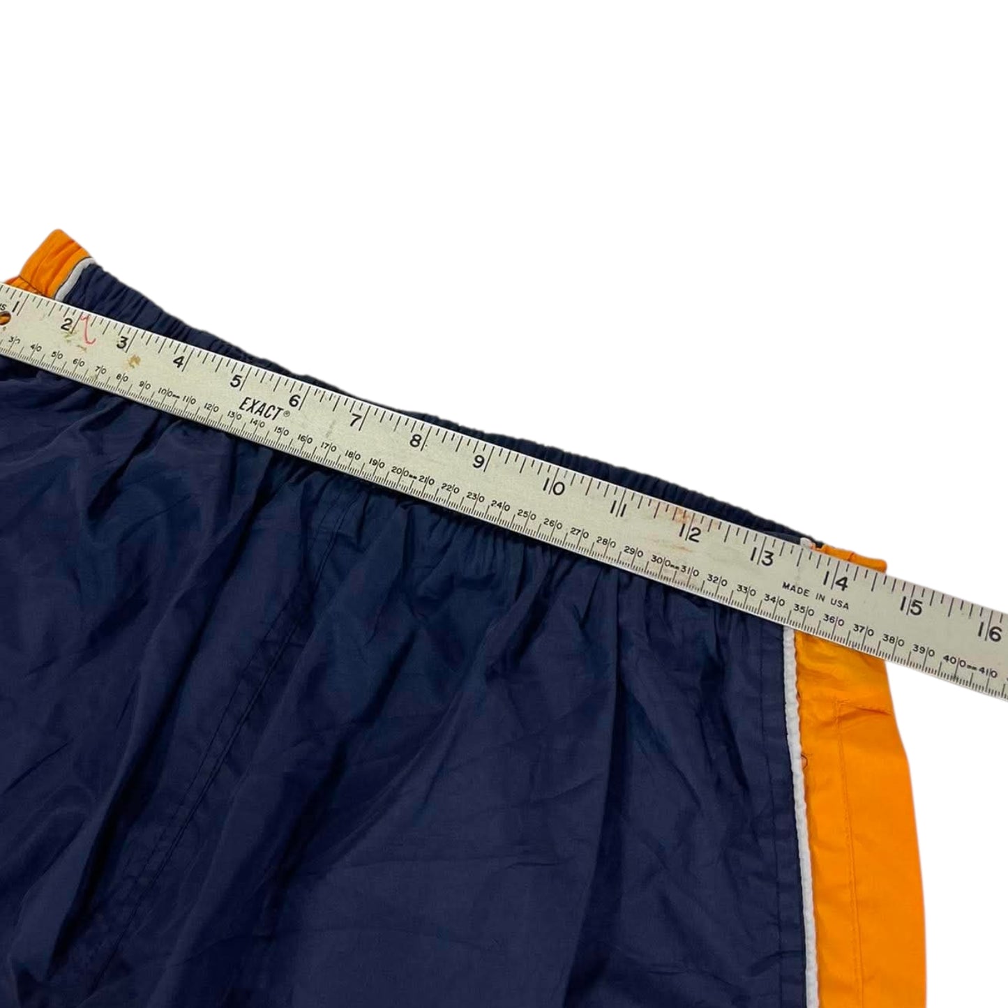 VINTAGE BAGGY NIKE ORANGE NAVY TRACK PANTS (L)