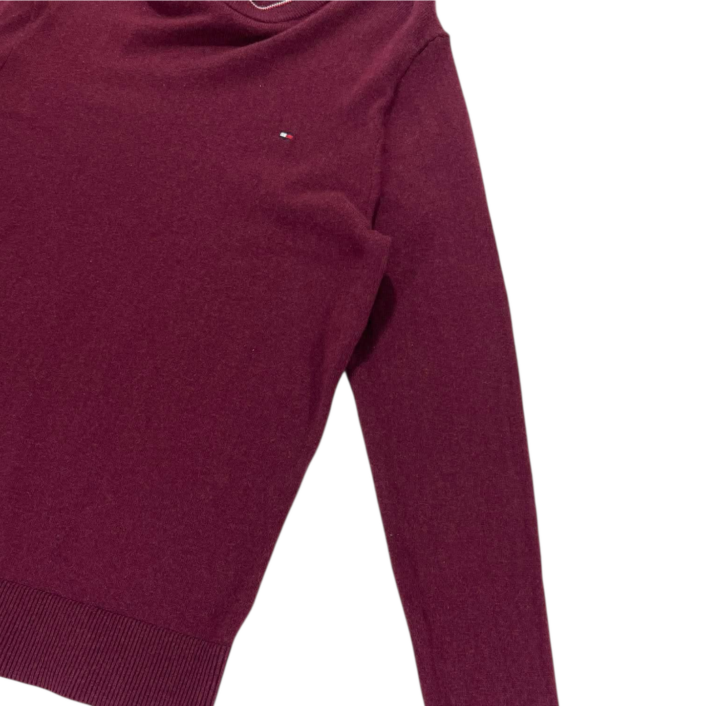 VINTAGE TOMMY HILFIGER BURGUNDY SWEATER (M)