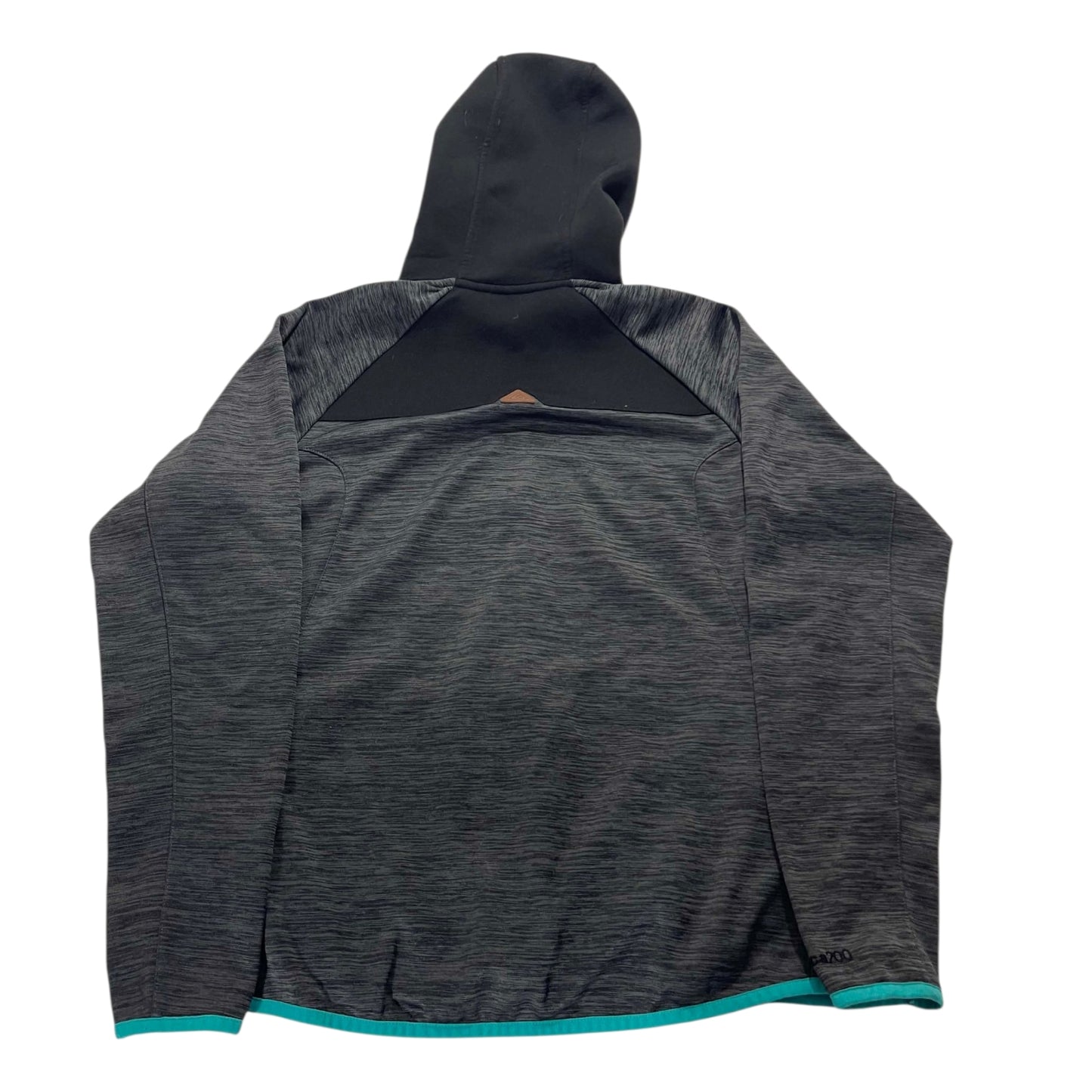 KATHMANDU BLACK AND GRAY ZIP-UP HOODIE (M-L)