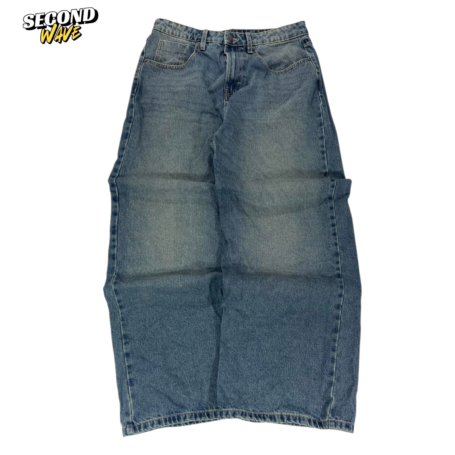 VINTAGE BAGGY BLUE DENIM JEANS (32)