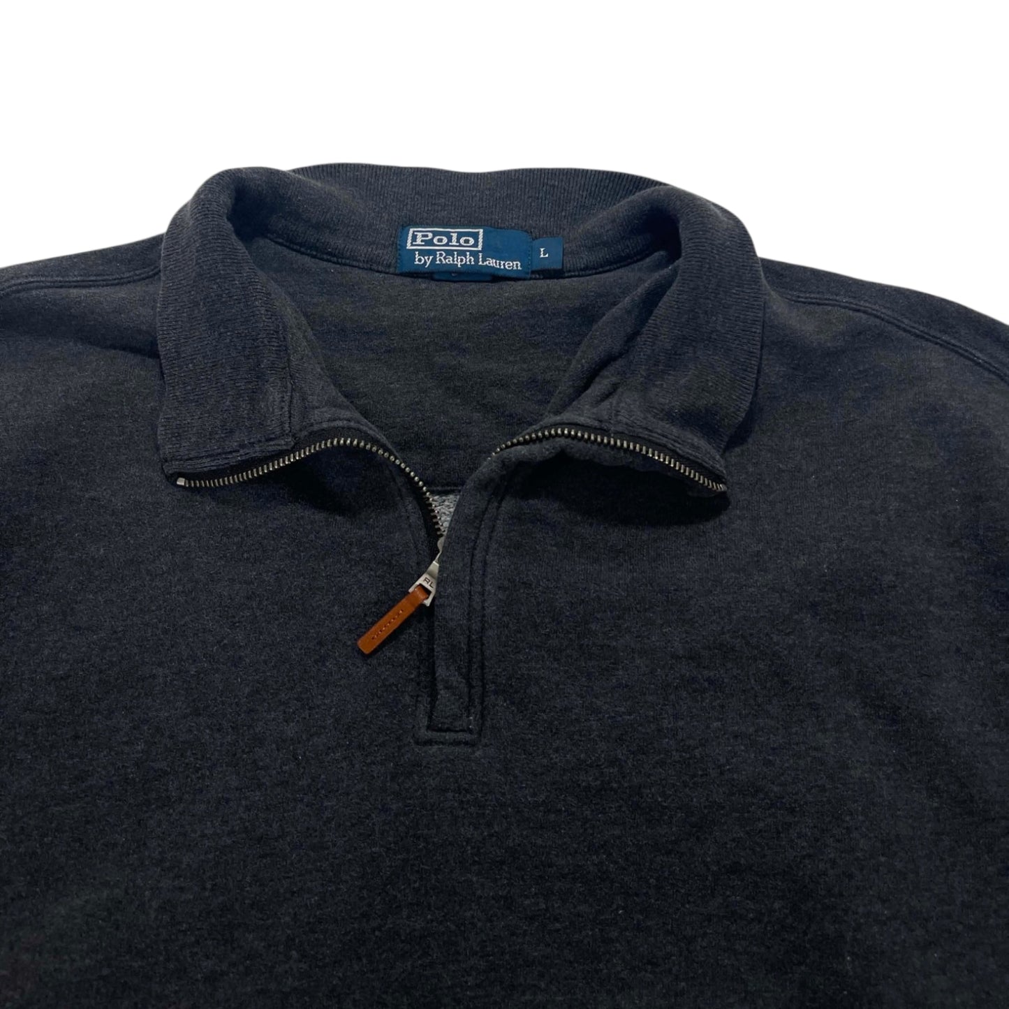 VINTAGE POLO RALPH LAUREN BLACK QUARTER ZIP (L)