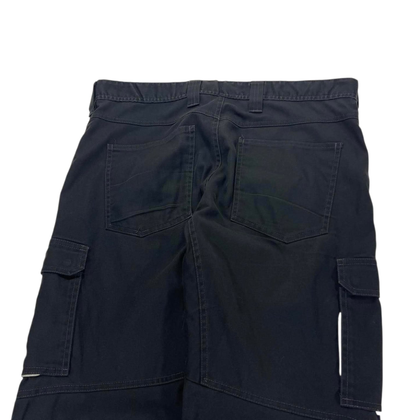 VINTAGE MADE IN NZ DEANE BLACK CARGO PANTS (39)