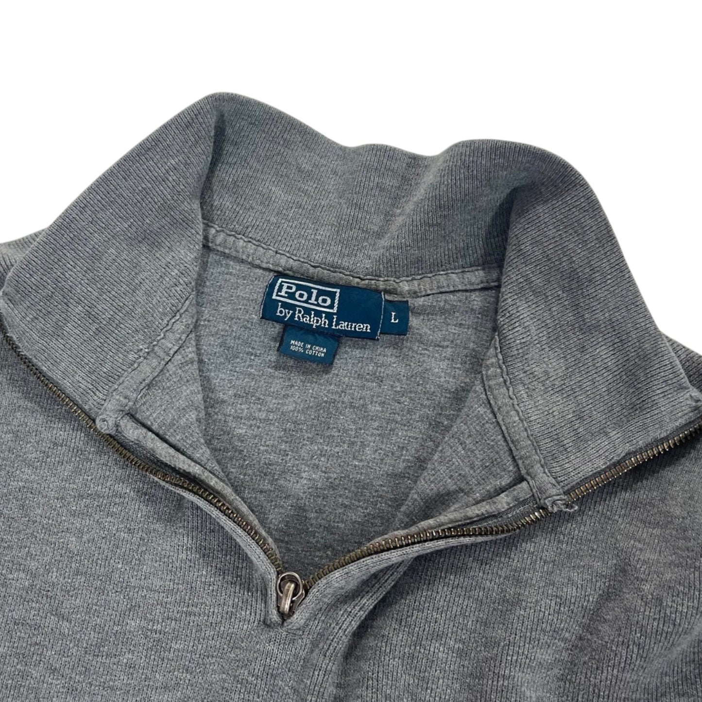 POLO RALPH LAUREN GRAY QUARTER ZIP (L)