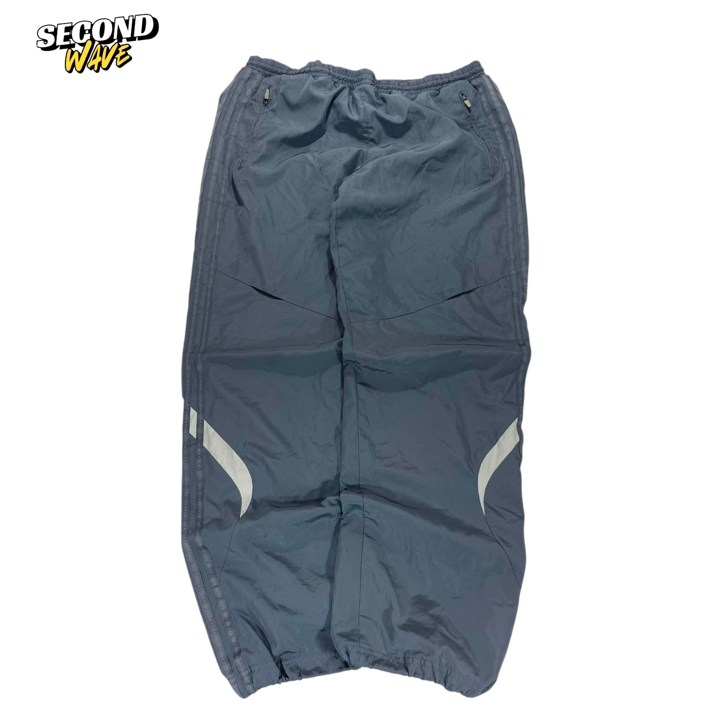 VINTAGE ADIDAS GREY TRACK PANTS (L)