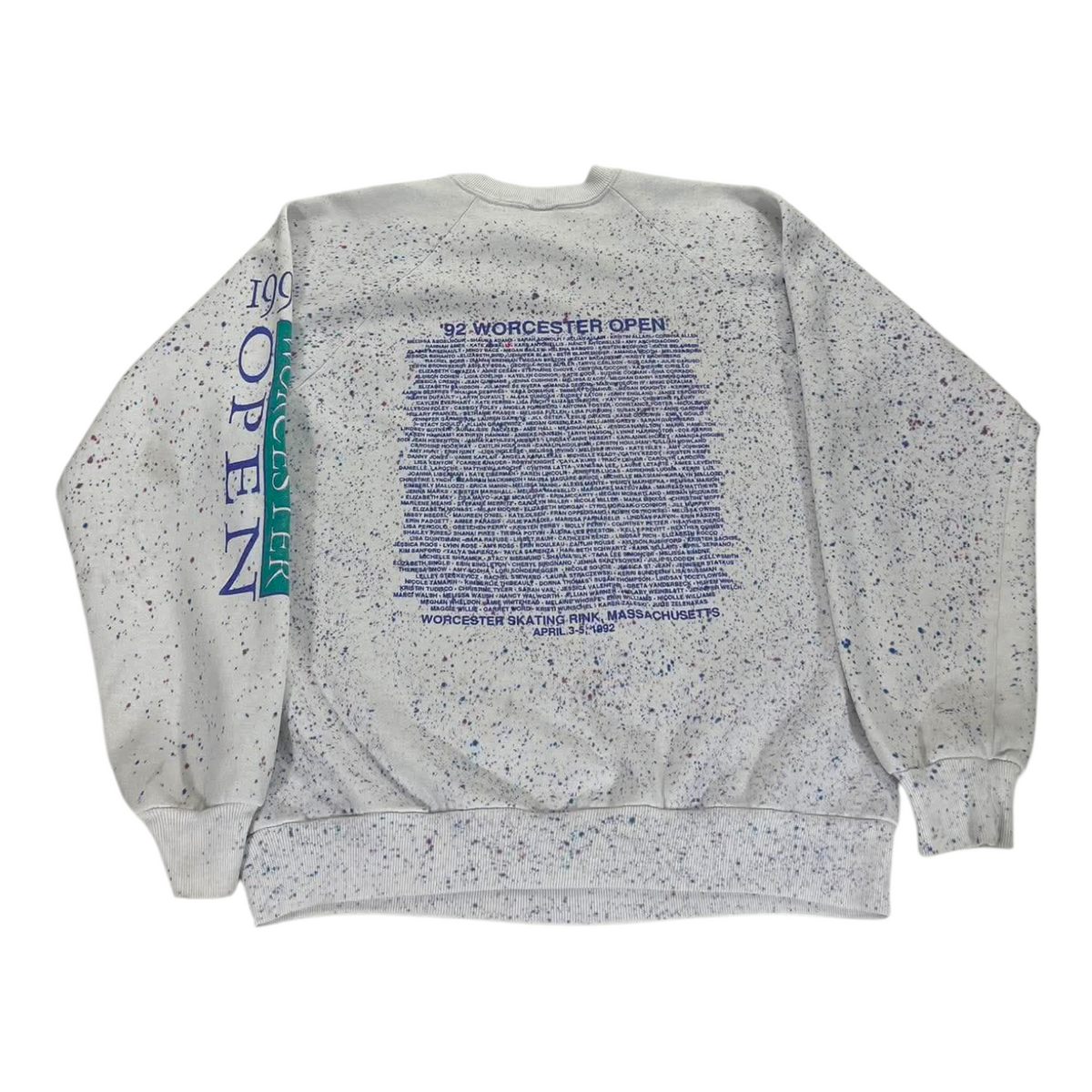 90S WORCESTER WHITE CREWNECK (L)