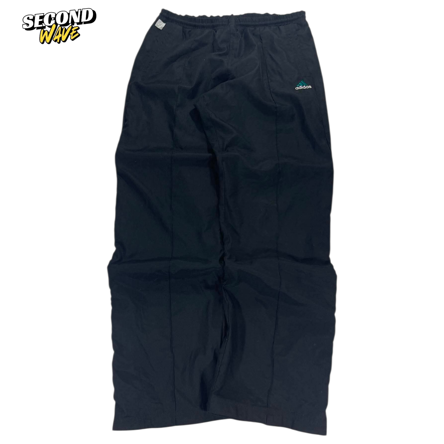 VINTAGE ADIDAS EQUIPMENT BLACK TRACK PANTS (L-XL)