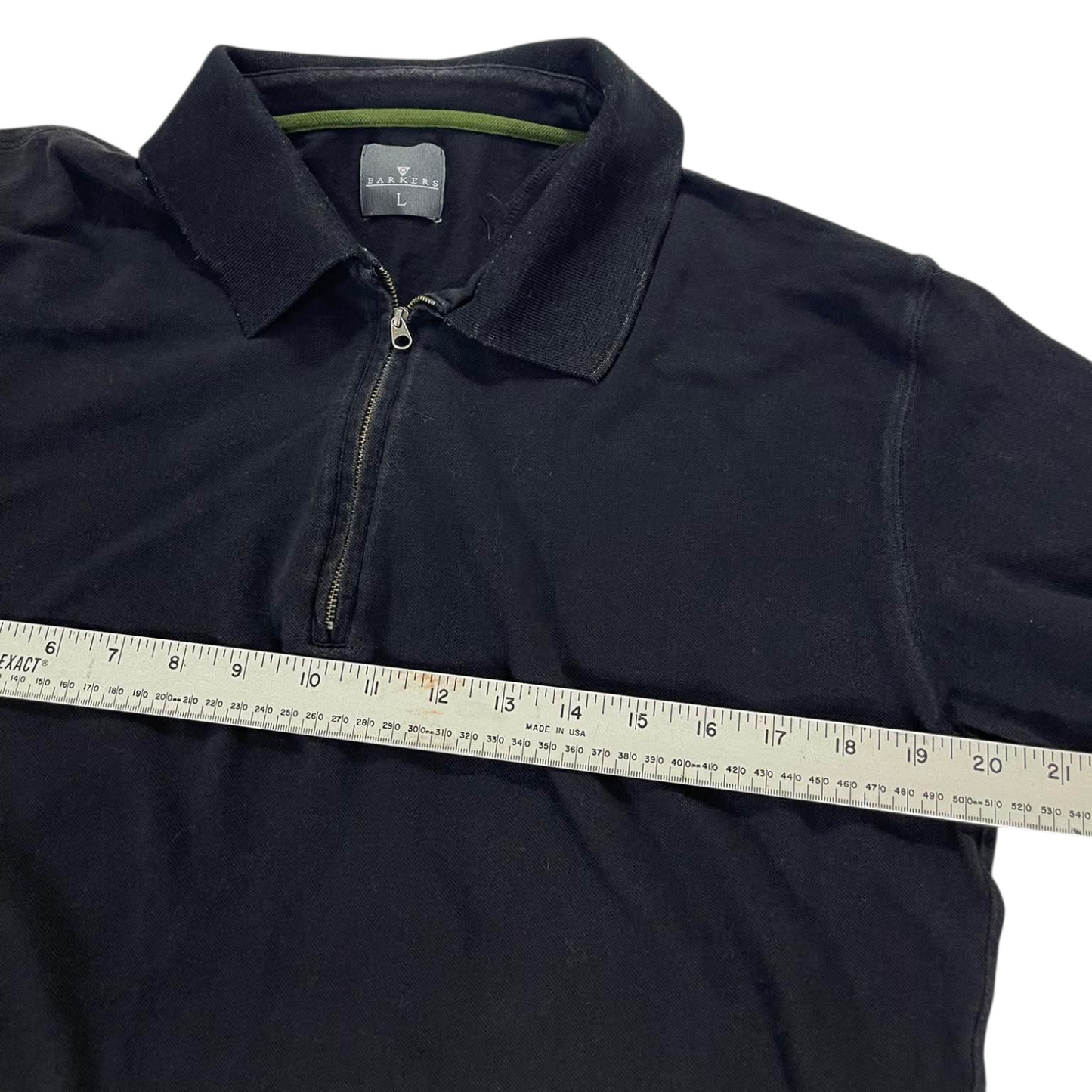 BARKERS BLACK QUARTER ZIP JUMPER (L)