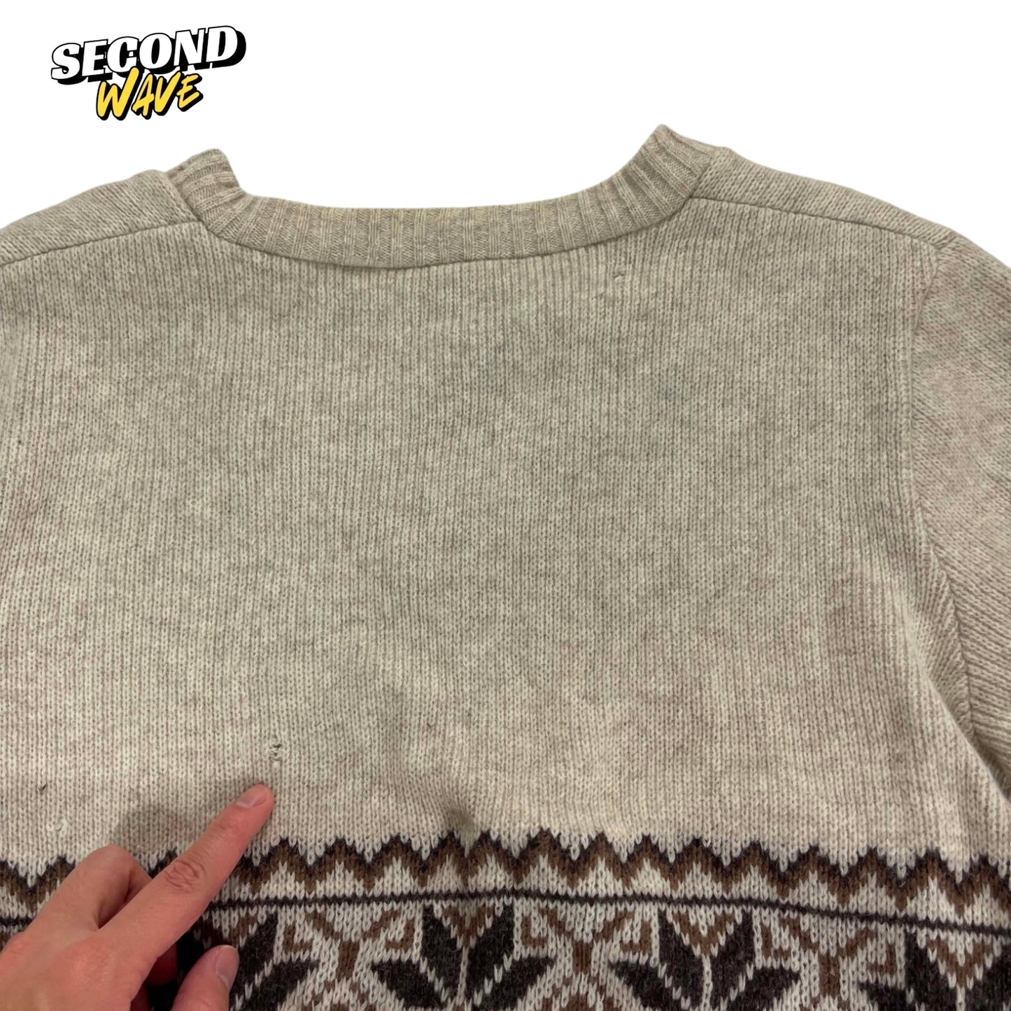 VINTAGE 90S 100% PURE WOOL NEW ZEALAND MADE SWEATER (M)