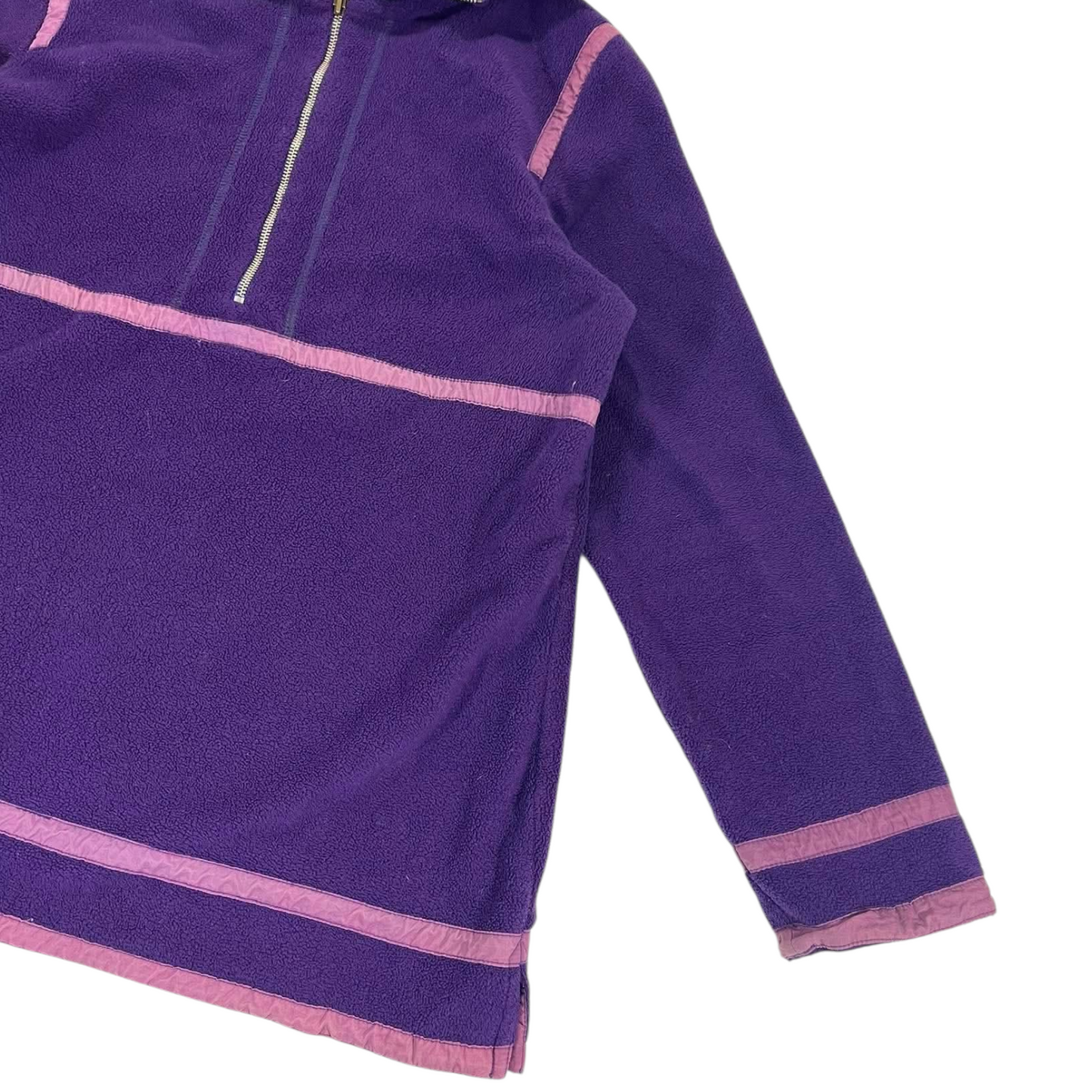 VINTAGE JEAN JONES PURPLE FLEECE QUARTER ZIP HOODIE (L)