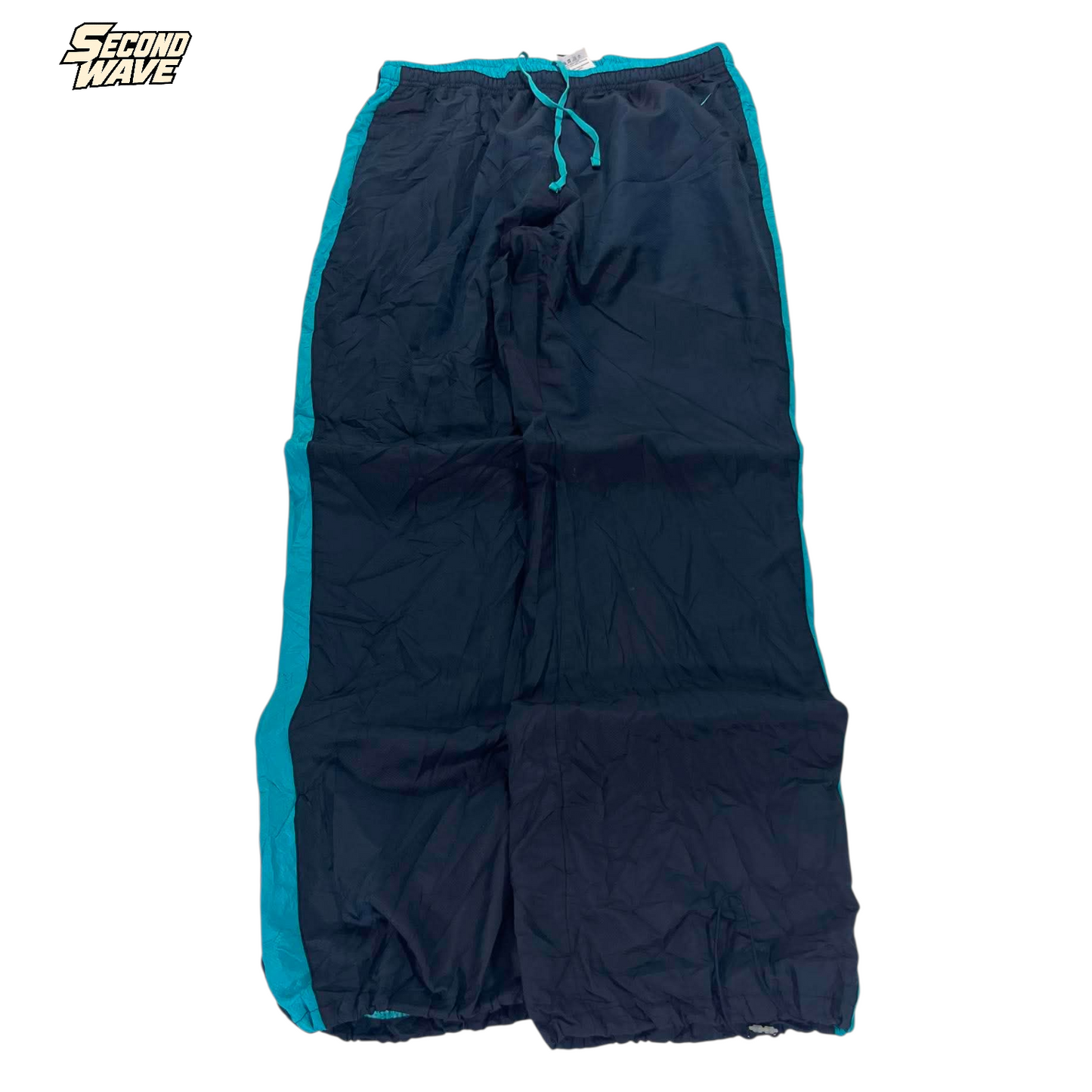 NIKE BLUE BAGGY TRACK PANTS (BEST FIT L)³