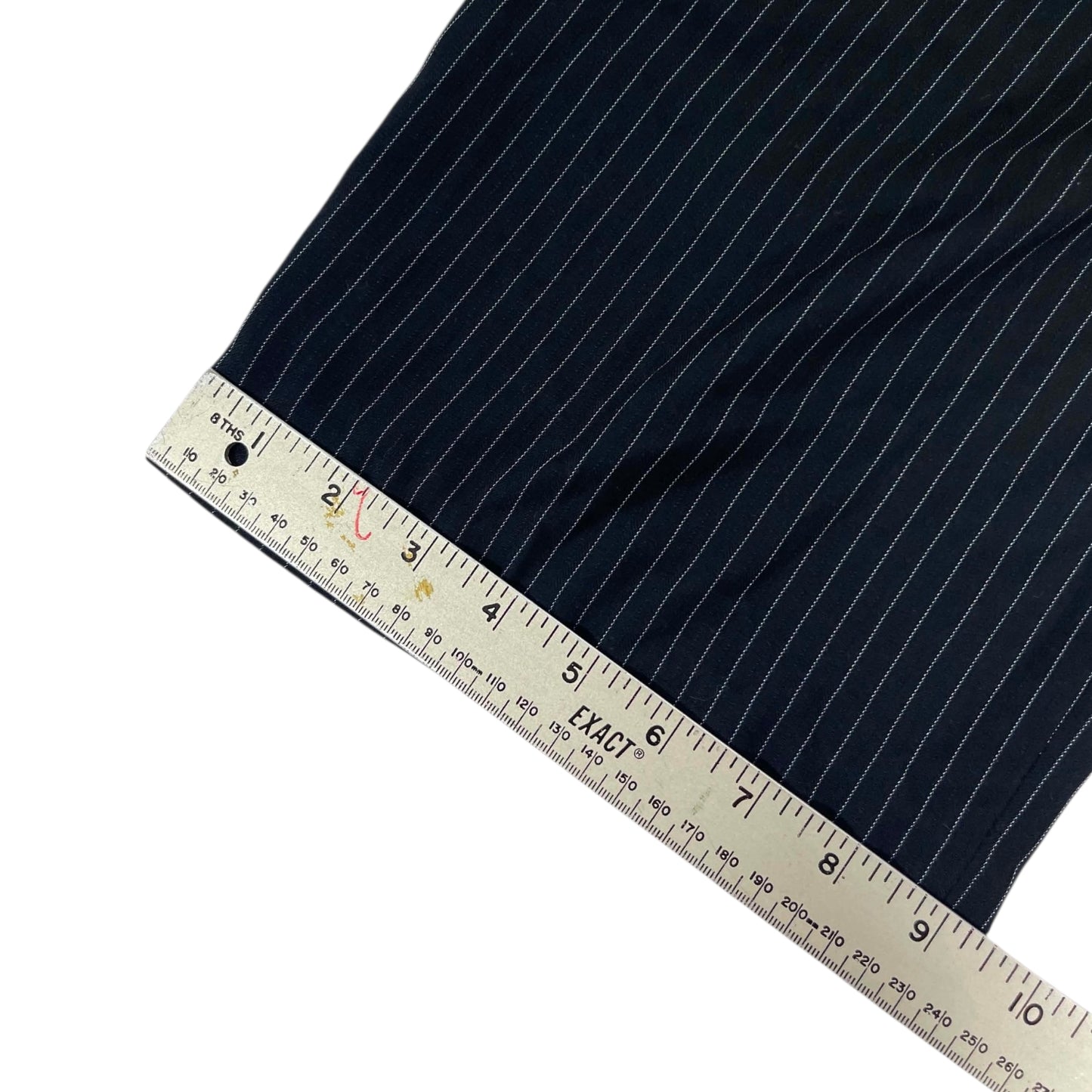 VINTAGE BRACKS BLACK PINSTRIPE WIDE LEG TROUSERS (36)